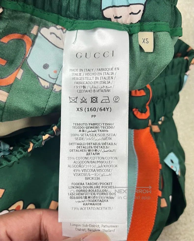 Gucci Gucci SizeXS Green cartoon pattern full print logo casual t Size US 27 - 5 Thumbnail