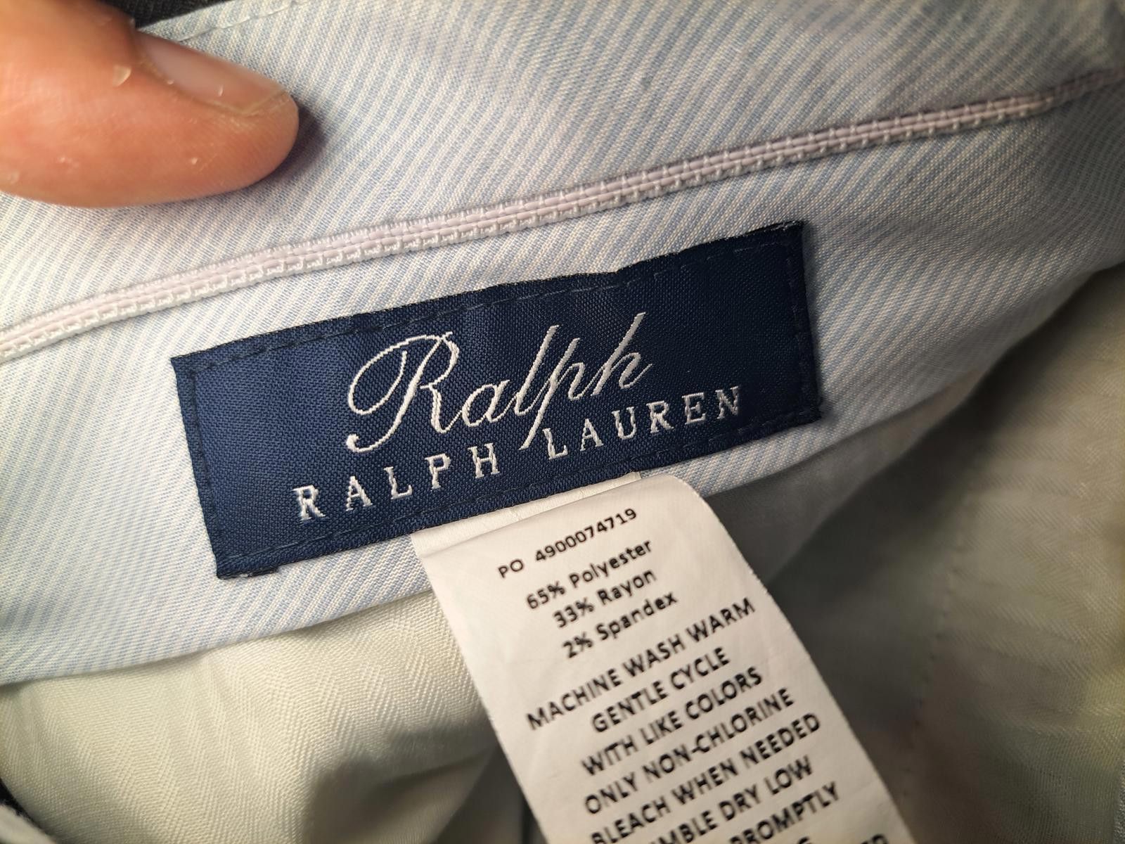 Polo Ralph Lauren Ralph Lauren Dress Pants Mens 38x32 Charcoal Gray Plaid Size 46R - 2 Thumbnail