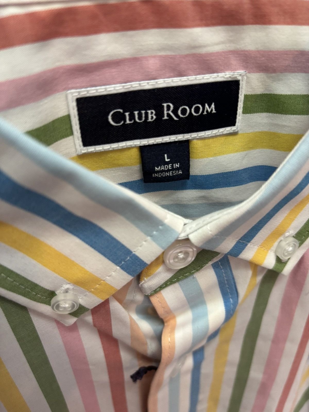 Club Room Macy’s Club Room Men’s Long Sleeve Stripped Shirt (L) Size US L / EU 52-54 / 3 - 3 Thumbnail