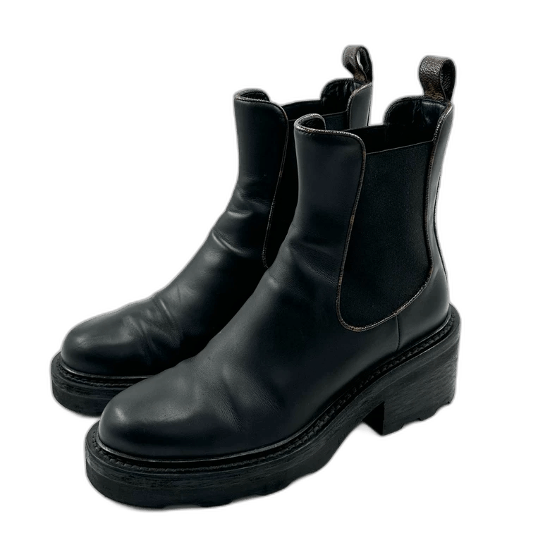 Louis Vuitton Louis Vuitton Black Chelsea Boots Size 38 -2505 Size US 5.5 / IT 35.5 - 1 Thumbnail