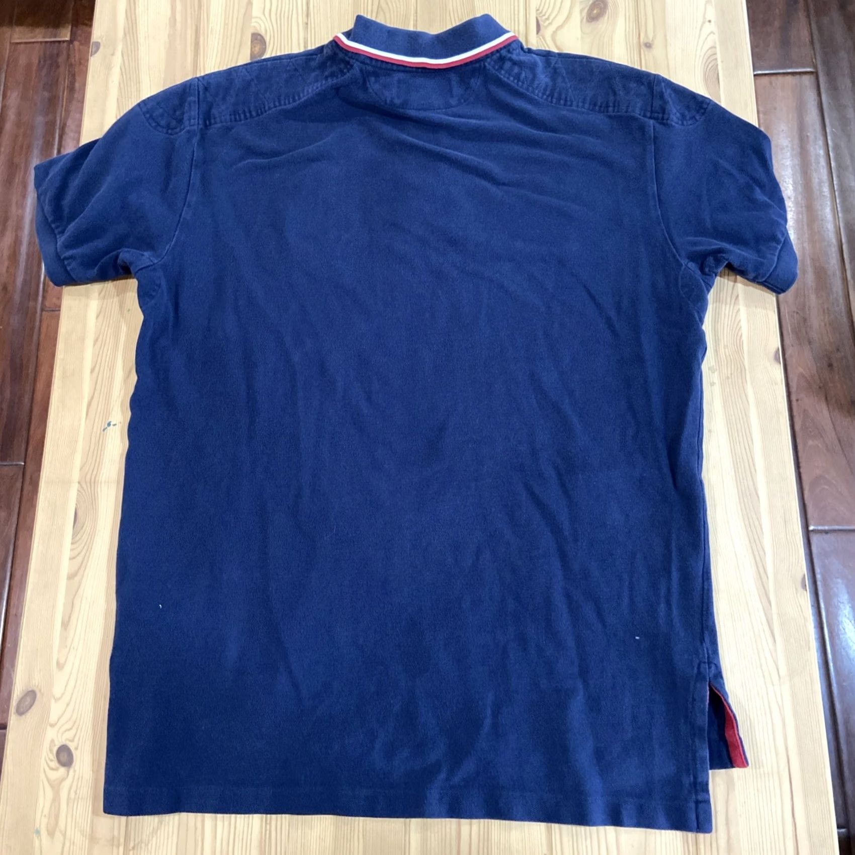 Ralph Lauren VINTAGE Polo Ralph Lauren Polo Shirt Mens L Big Pony Slim Fit Black 100% Cotton USA Flag Patriotic Boys Womens? Size US L / EU 52-54 / 3 - 5 Thumbnail