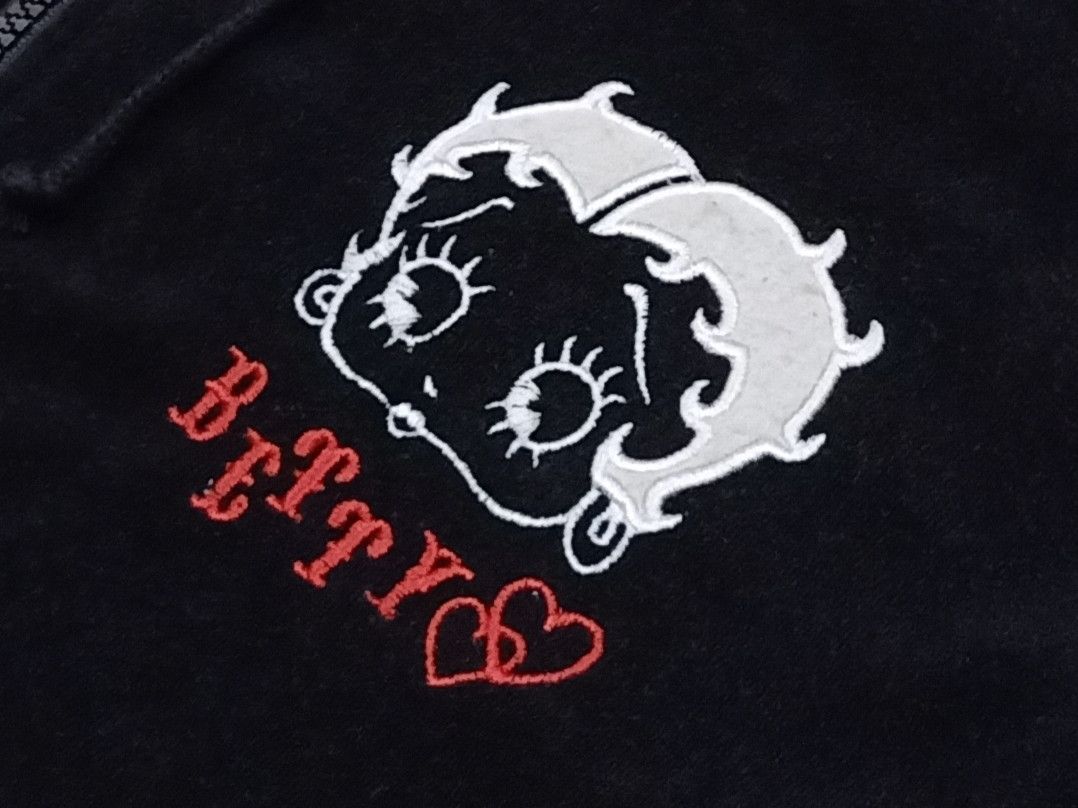 Cartoon Network BETTY BOOP Sexy Lady Embroidered Big Graphics Fleece Hoodie Size L / US 10 / IT 46 - 5 Thumbnail