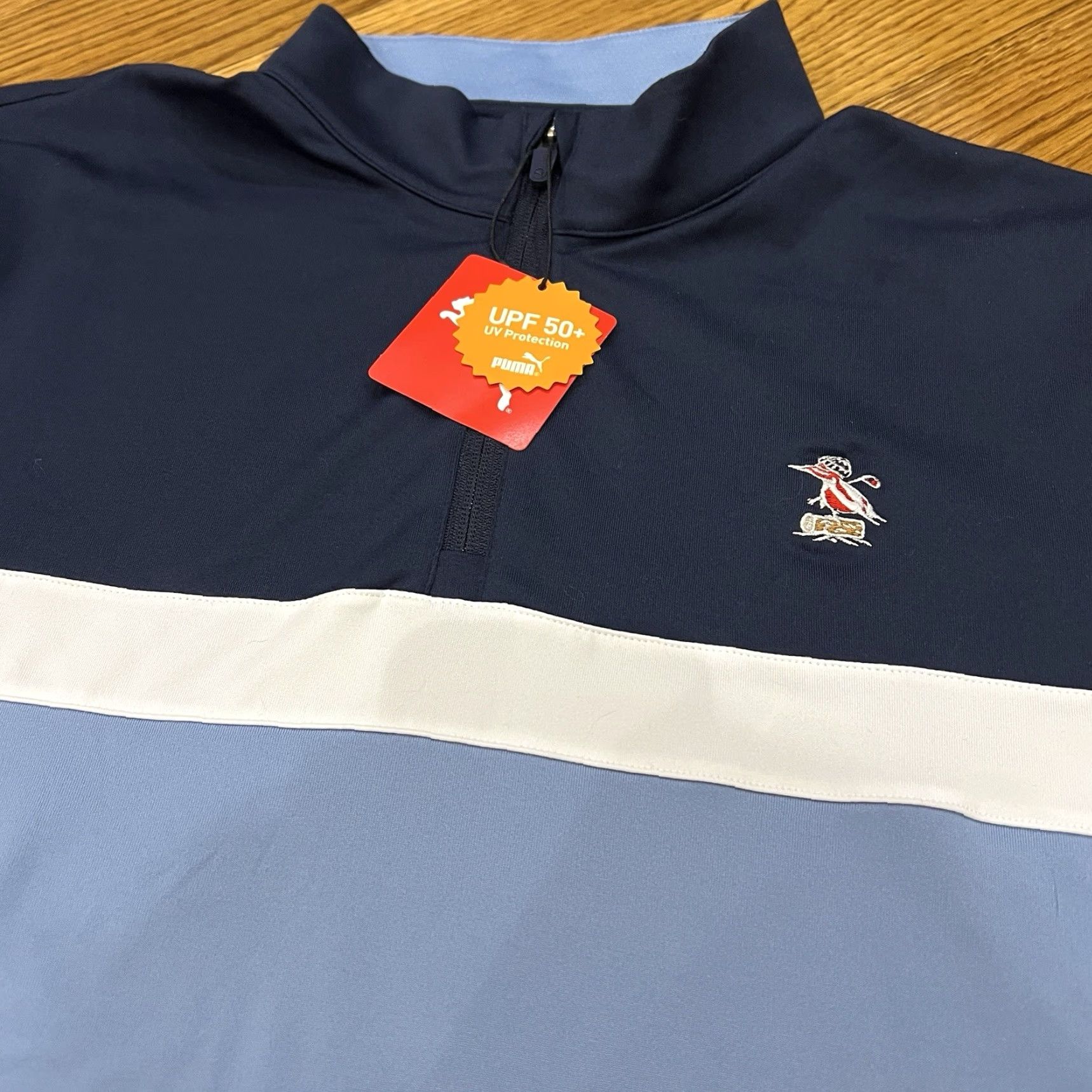 Puma PUMA Men's Golf 1/4 Zip Pullover Sweater Blue Medium Performance Fit Long Sleeve Size US M / EU 48-50 / 2 - 2 Thumbnail