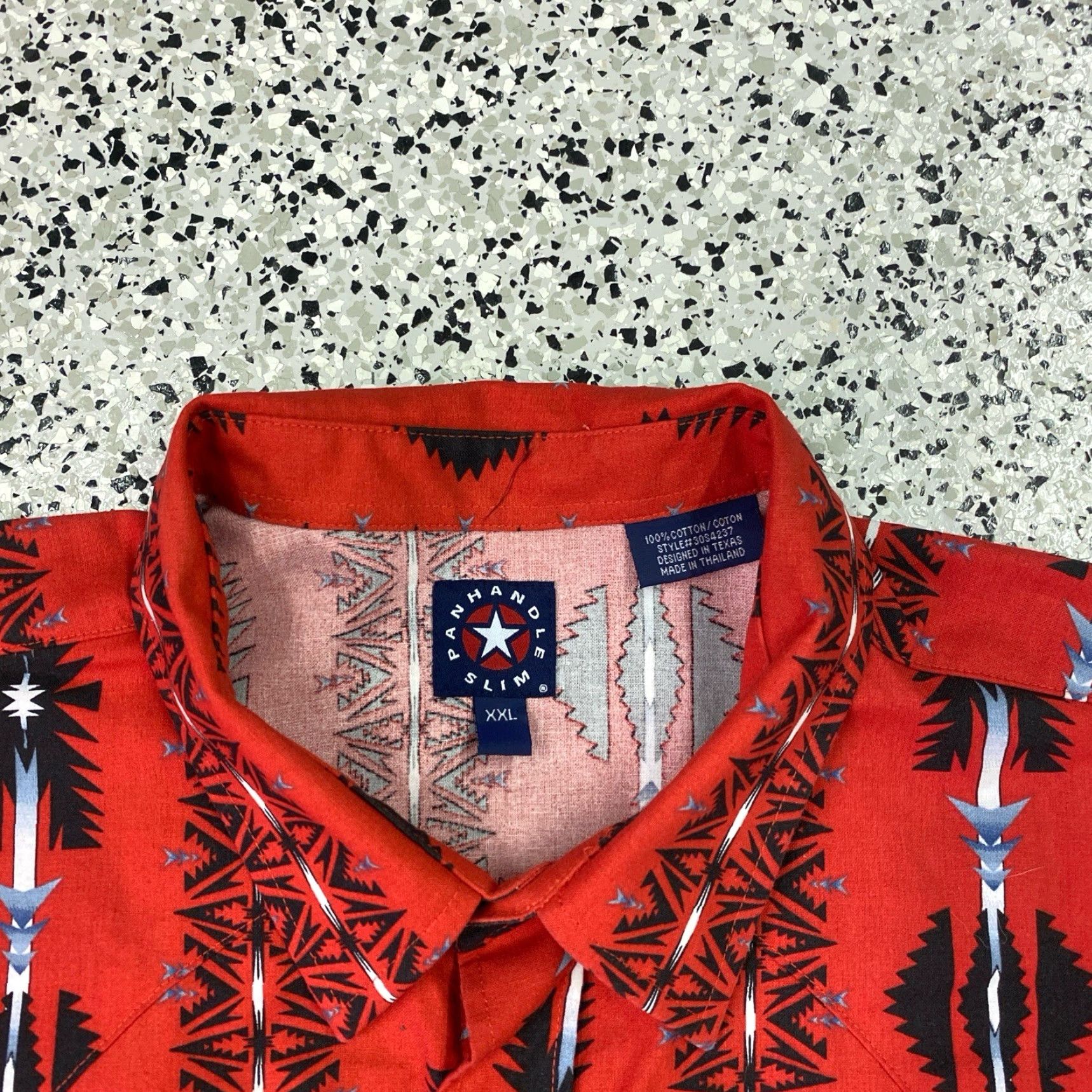 Vintage VINTAGE Panhandle Slim Western Shirt Mens XXL Red Aztec Print USA Size US XXL / EU 58 / 5 - 2 Thumbnail
