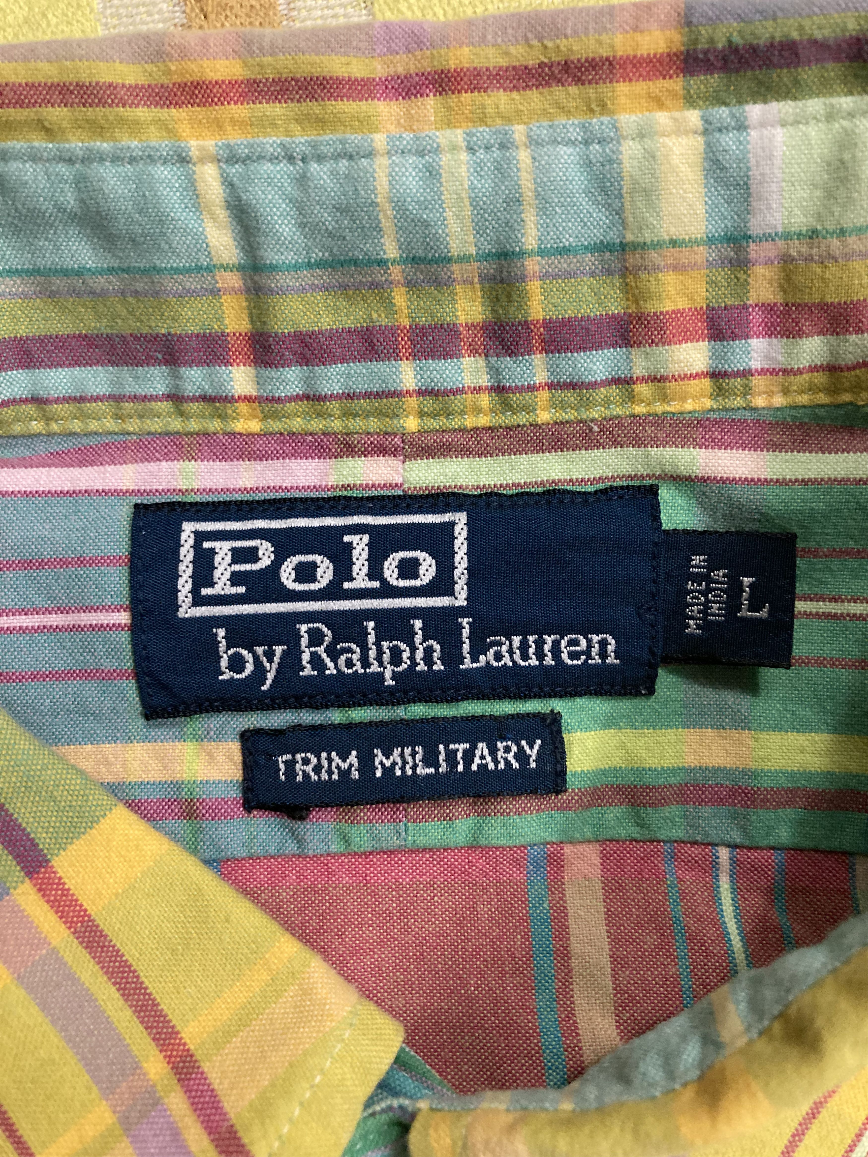 Polo Ralph Lauren × Ralph Lauren × Vintage Vintage Polo Ralph Lauren Shirt Trim Military Size US L / EU 52-54 / 3 - 3 Thumbnail