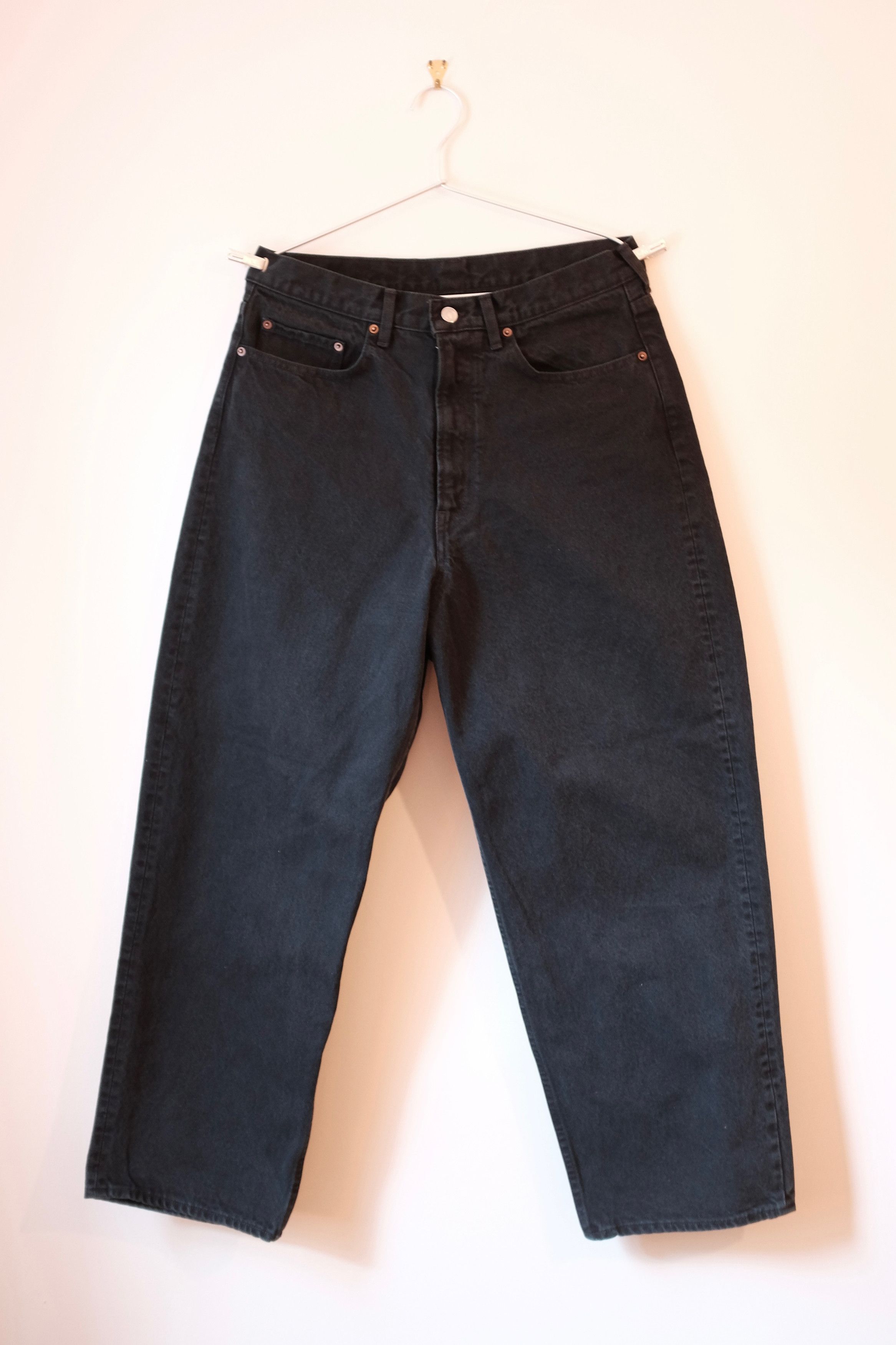 A.PRESSE Black Washed Wide Denim Size US 34 / EU 50 - 1 Thumbnail