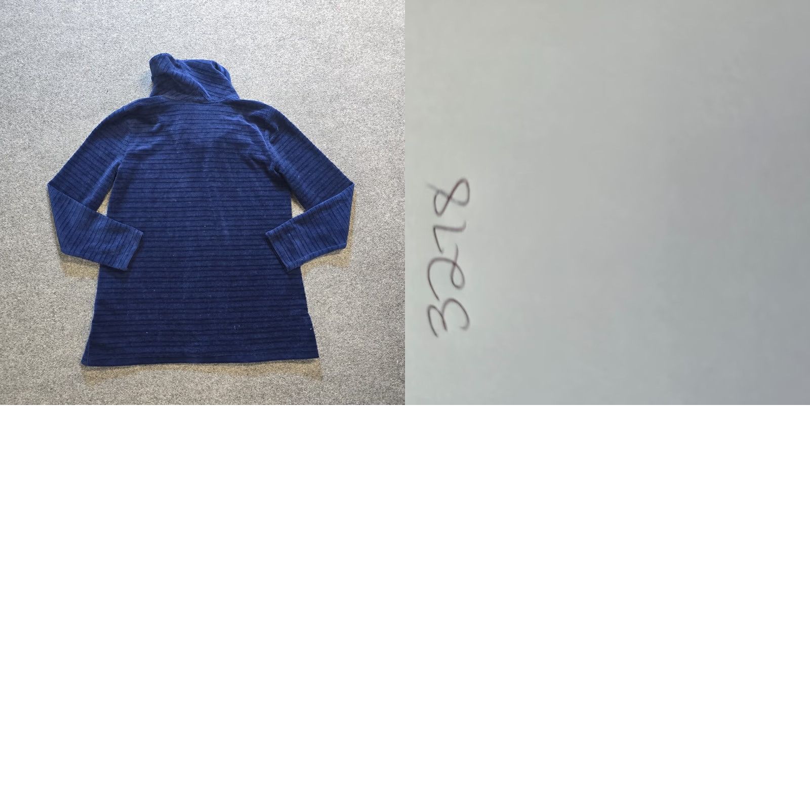 Talbots Talbots Top Womens Petite Medium Blue Velour Turtleneck 3/4 Sleeve Casual Blouse Velvet Ribbed - Mens? Size M / US 6-8 / IT 42-44 - 8 Thumbnail