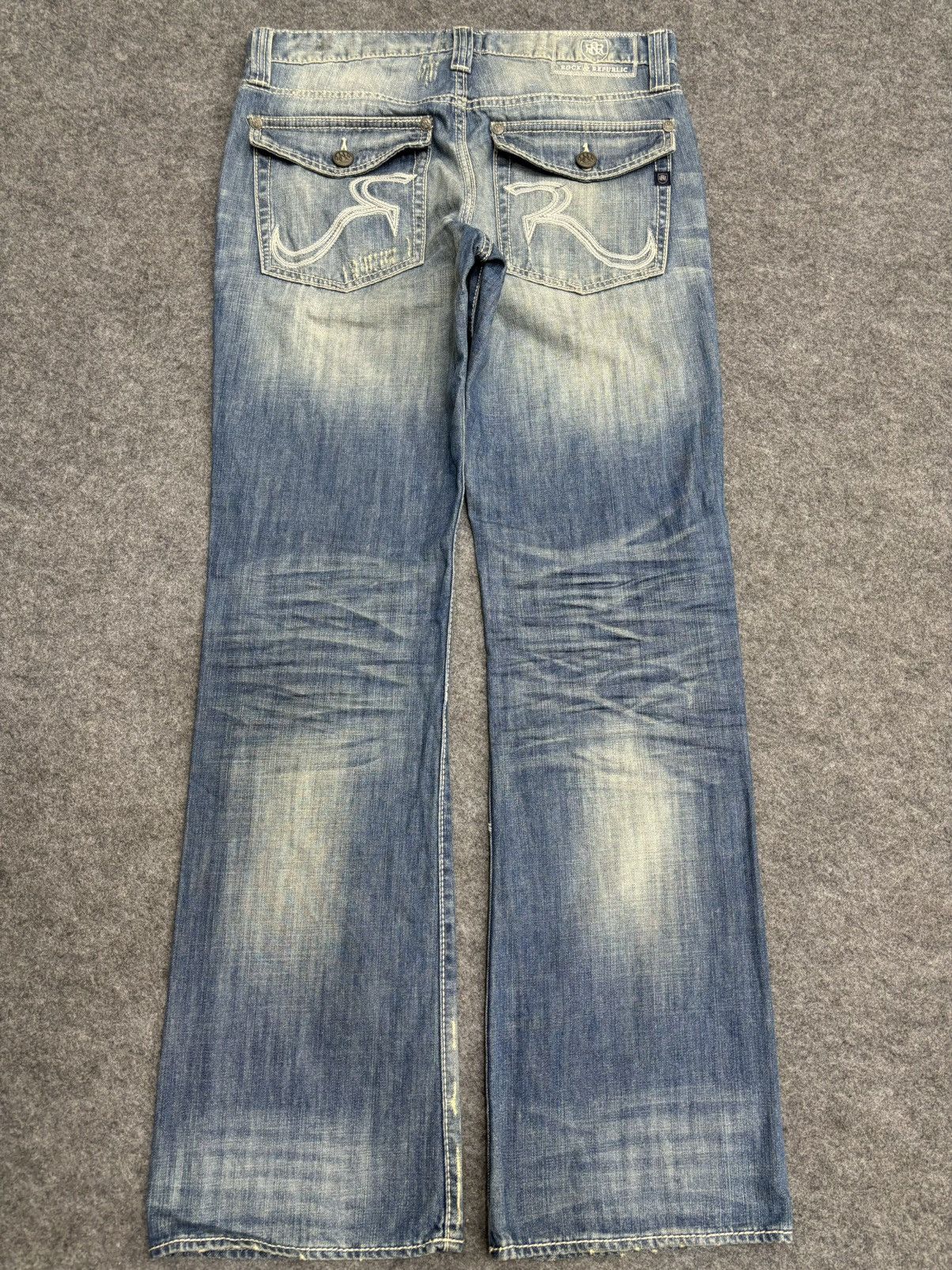 Rock & Republic 💥Sick Distressed 90s Style Rock Republic Flare Denim F502 Size US 34 / EU 50 - 12 Thumbnail