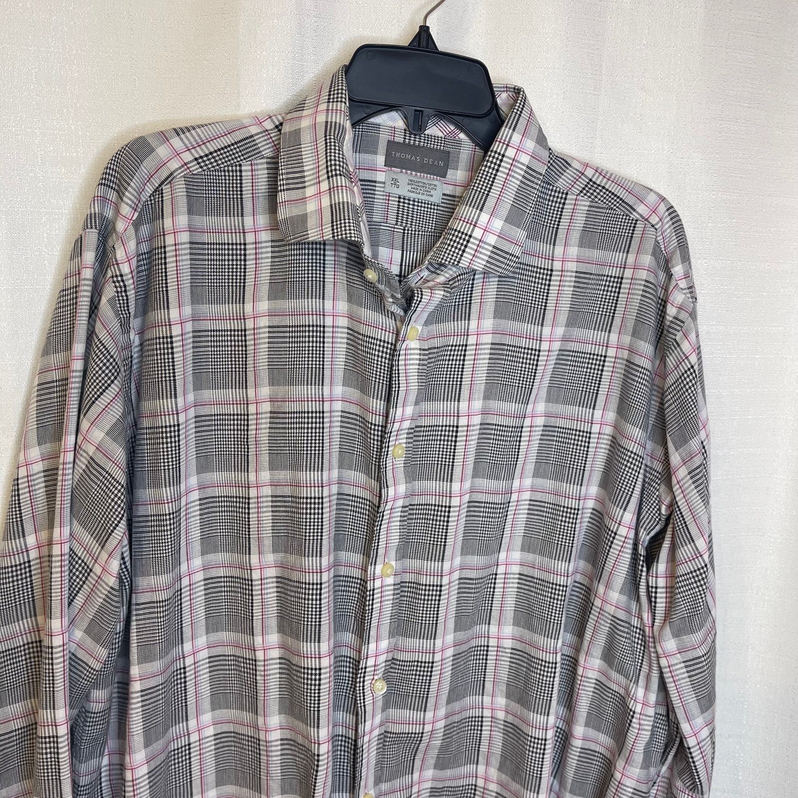 Thomas Dean Thomas Dean Button Down Plaid Cotton Casual Shirt, XXL Size US XXL / EU 58 / 5 - 3 Thumbnail
