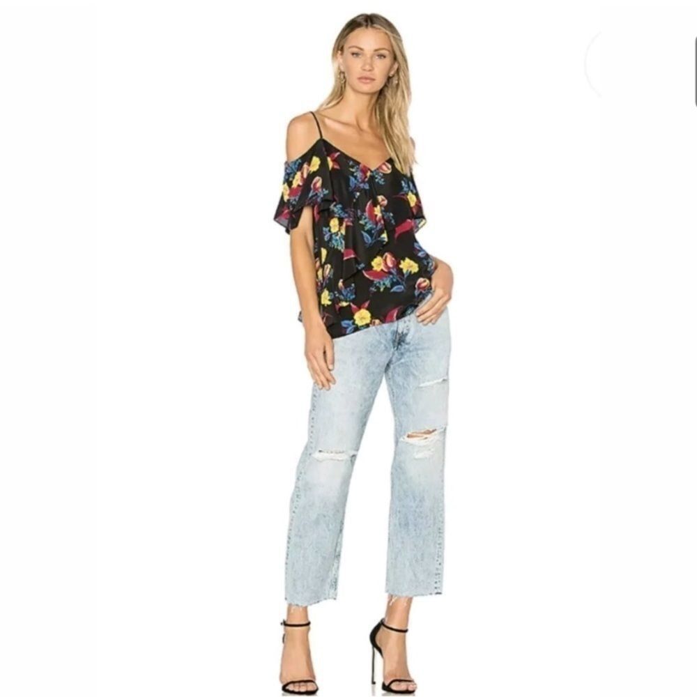 Diane von Furstenberg Diane von Furstenberg Floral Cold Shoulder Blouse | Ruffle D Size S / US 4 / IT 40 - 1 Thumbnail