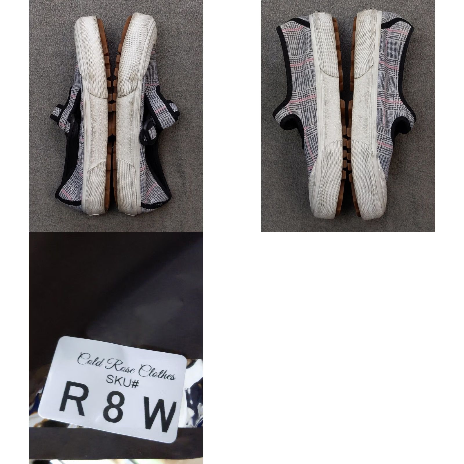Vans Vans Sneakers Mary Jane Womens 7 37 Gray Plaid Strap Low Top Shoes Size M / US 6-8 / IT 42-44 - 8 Thumbnail