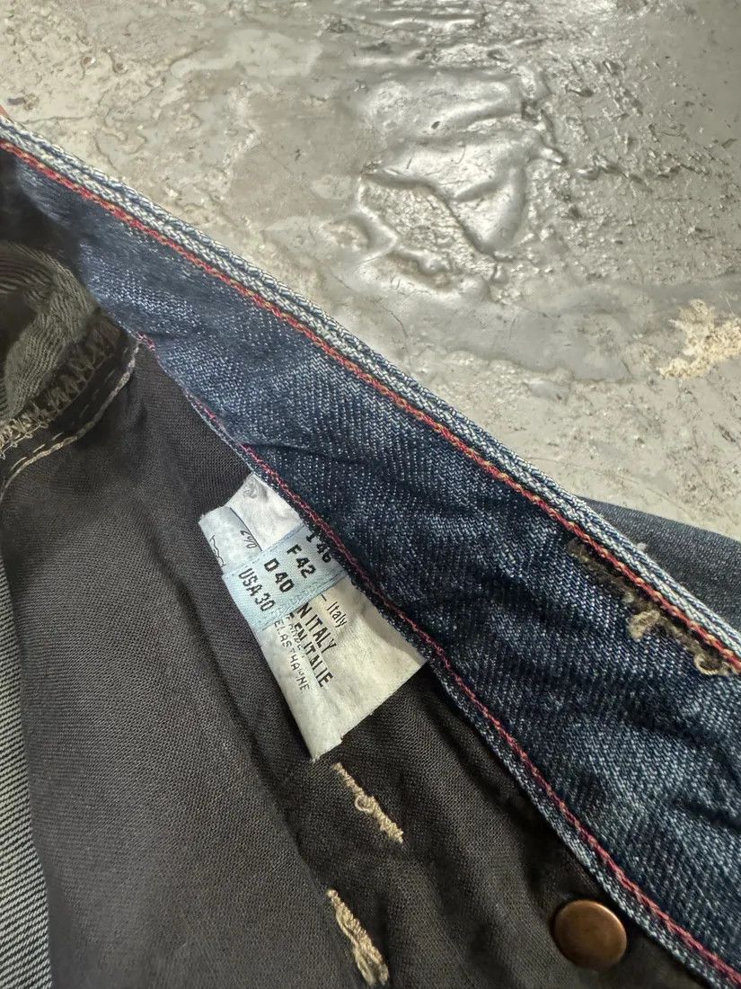 Designer × Marithe + Francois Girbaud × Vintage 2000s Marithé + François Girbaud Blue Brut Distressed Denim Jeans Size US 31 - 9 Thumbnail
