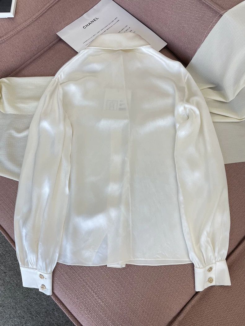 Chanel Chanel Silk shirt with long sleeves Size XS / US 0-2 / IT 36-38 - 4 Thumbnail