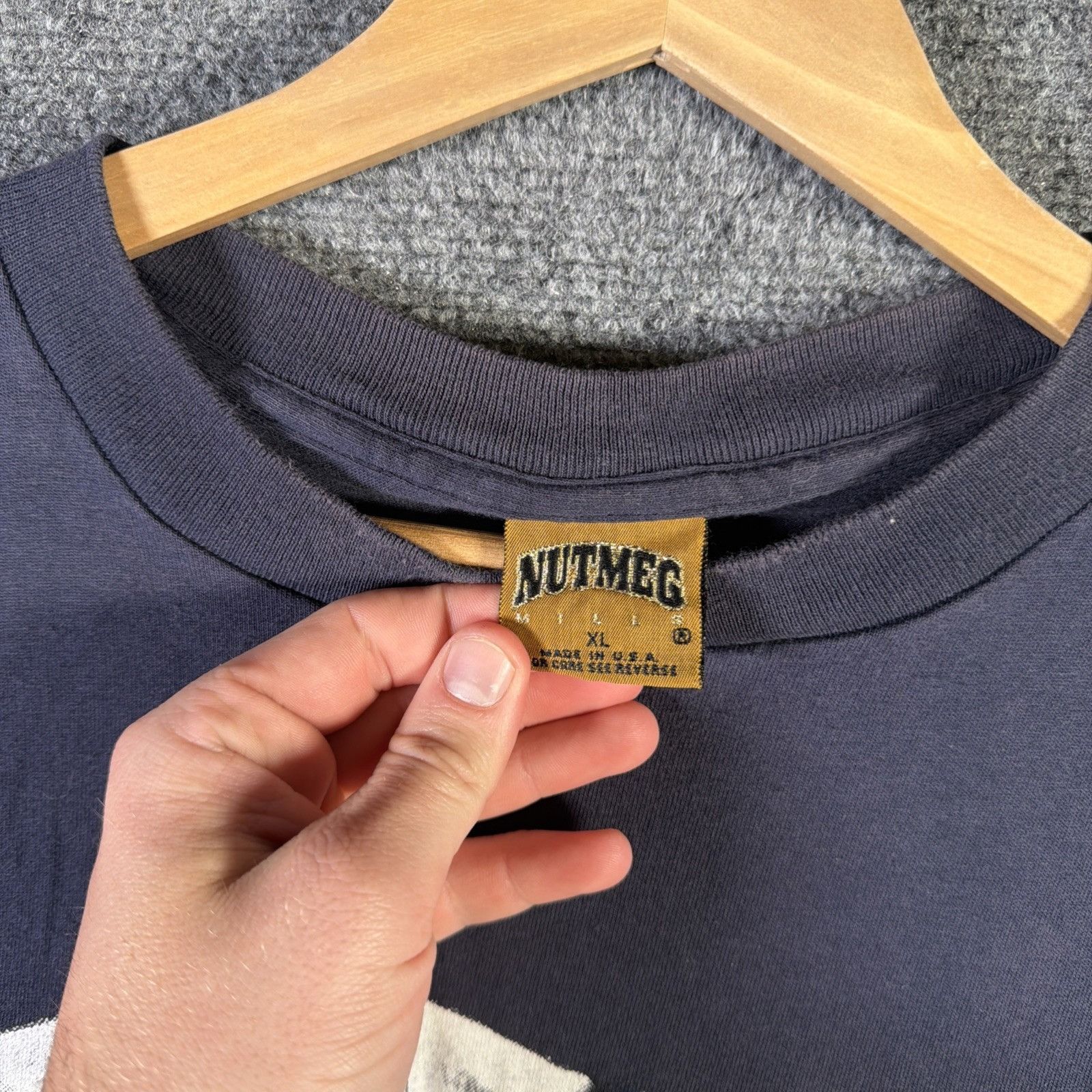 Nutmeg Vintage Dallas Cowboys Shirt Mens XL Navy 90s Nutmeg Sports Size US XL / EU 56 / 4 - 3 Thumbnail