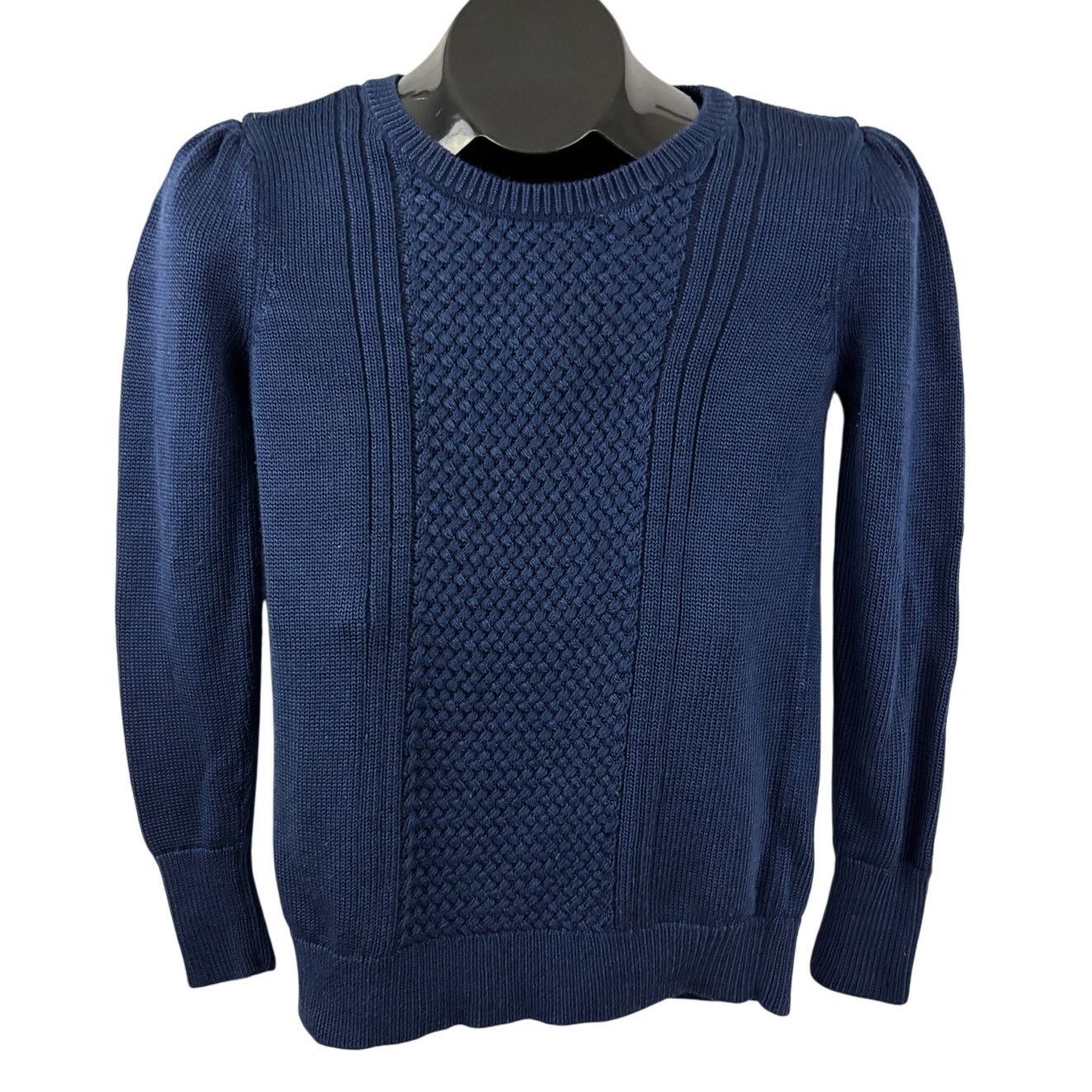 Banana Republic Banana Republic Women's Mixed-Stitch Crew Sweater XS Blue Size XS / US 0-2 / IT 36-38 - 1 Thumbnail