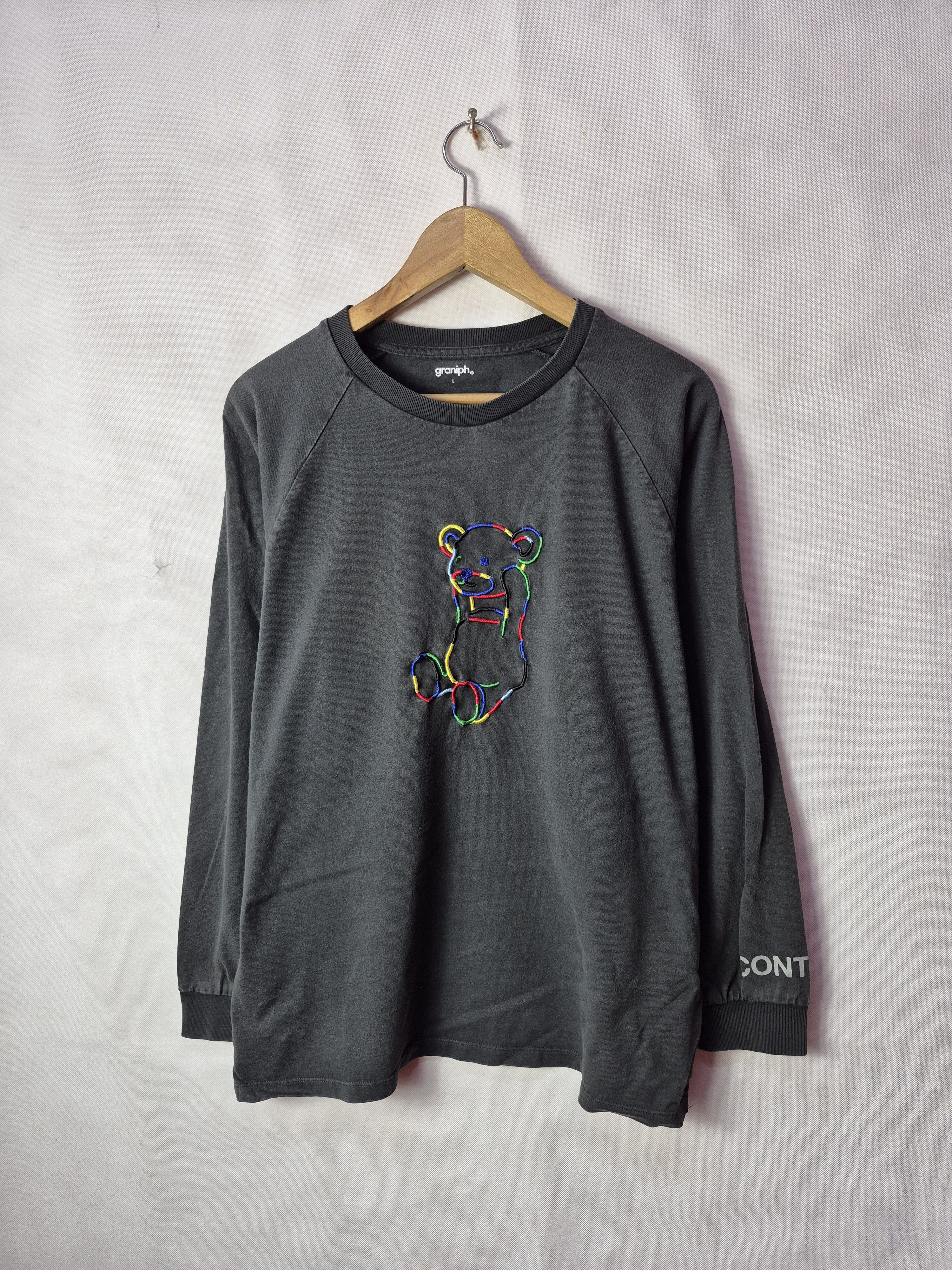 Japanese Brand 🔥 Graniph Embroided Colorful Headless Bear Longsleeves Tee Size US L / EU 52-54 / 3 - 2 Thumbnail