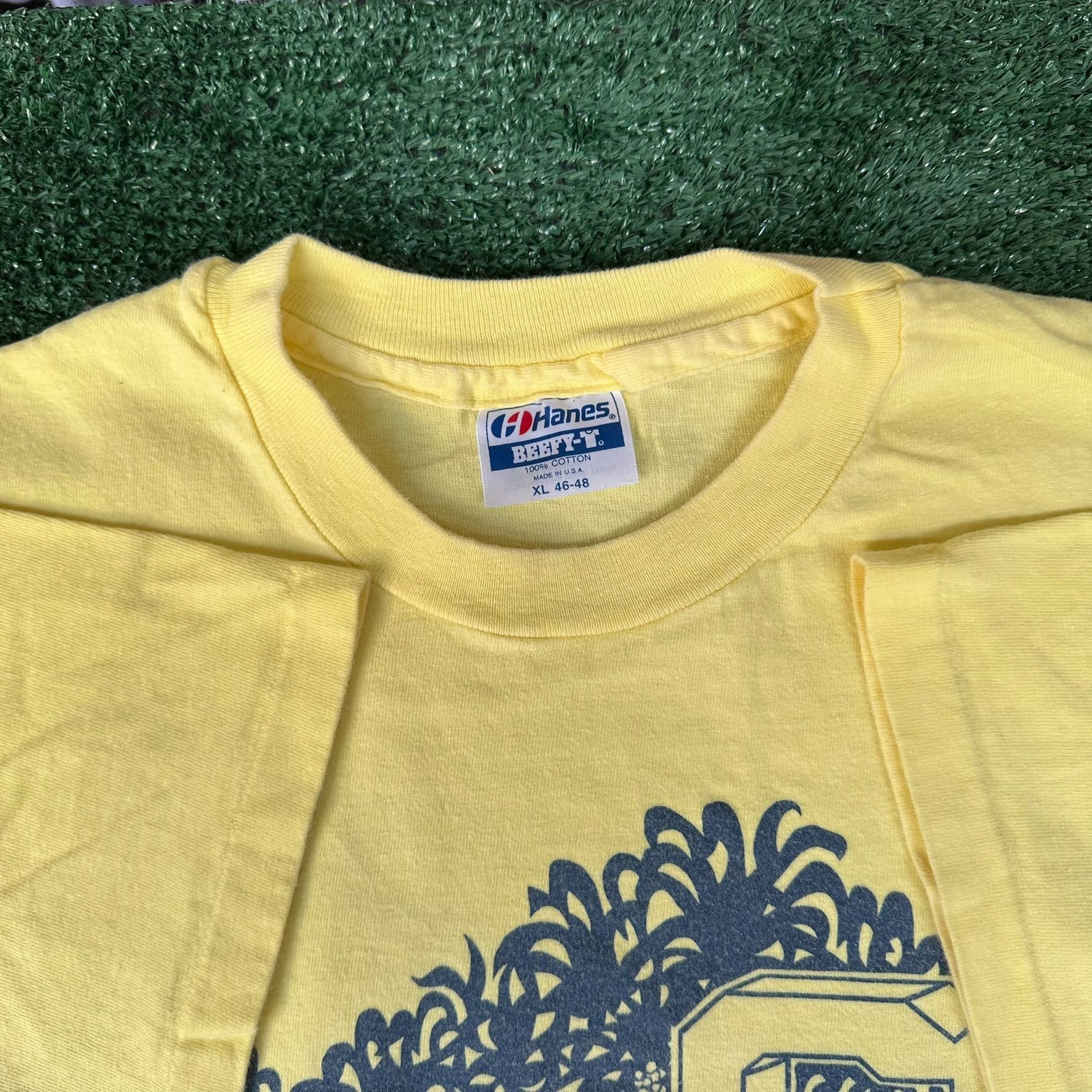 Hanes Vintage 90s Honolulu Punahou School Reunion T-Shirt Yellow L Size US L / EU 52-54 / 3 - 3 Thumbnail