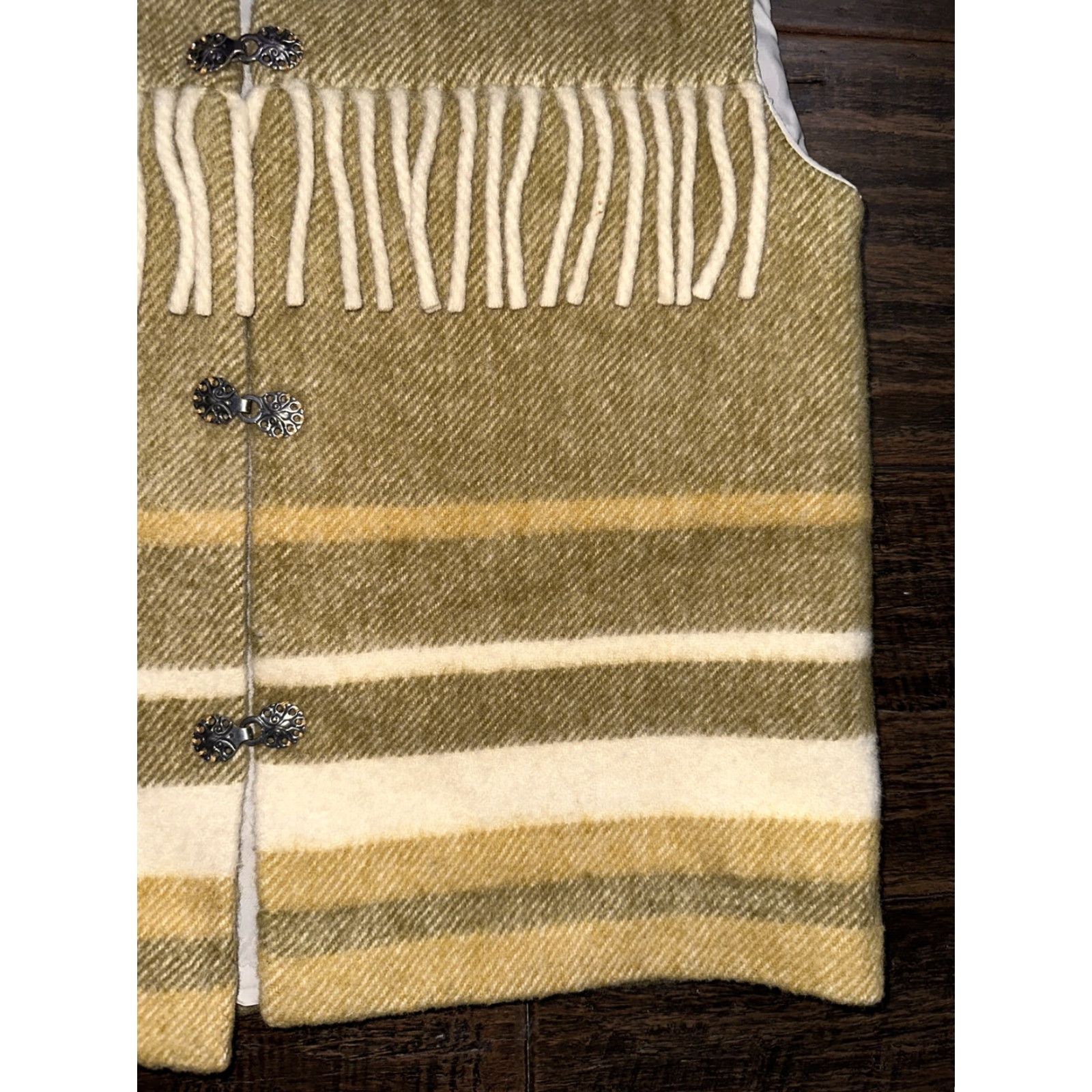 Vintage VINTAGE Ljungberg for Kjell Vest Wool Fringe Cream M Women Western Norway Medium Vest Size M / US 6-8 / IT 42-44 - 5 Thumbnail