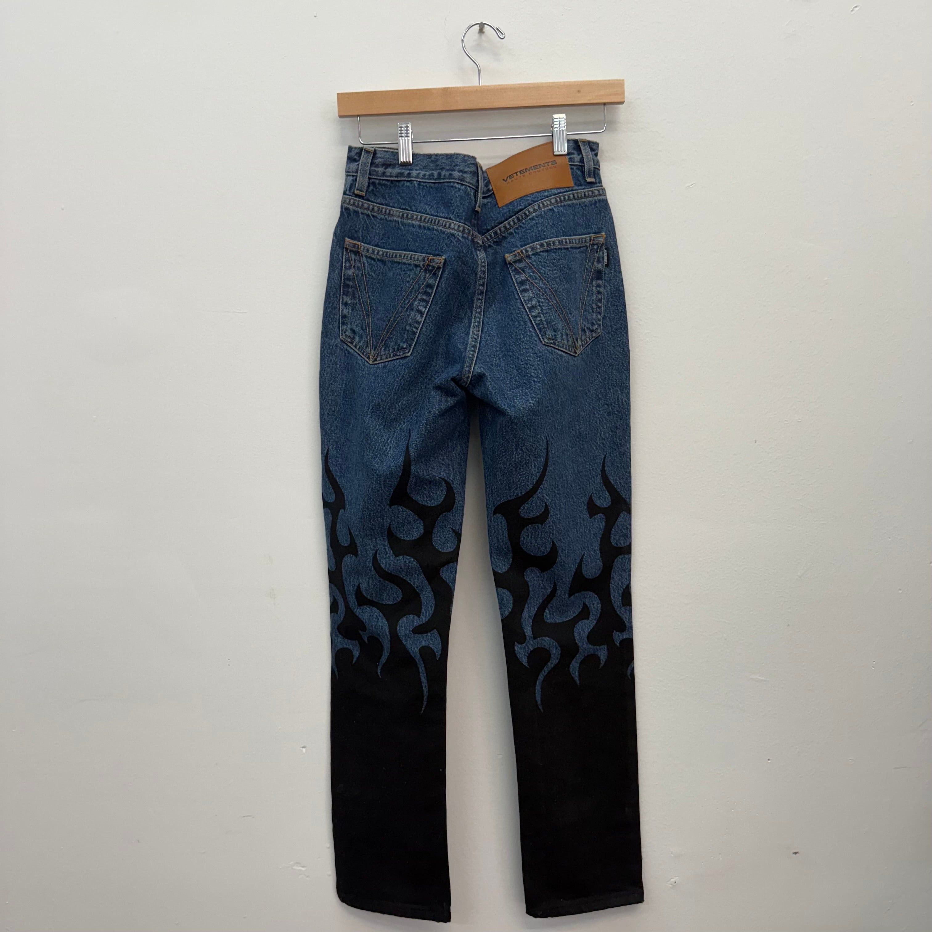 Vetements Vetements Flame Straight Leg Denim - Size 30 Size US 30 / EU 46 - 2 Thumbnail