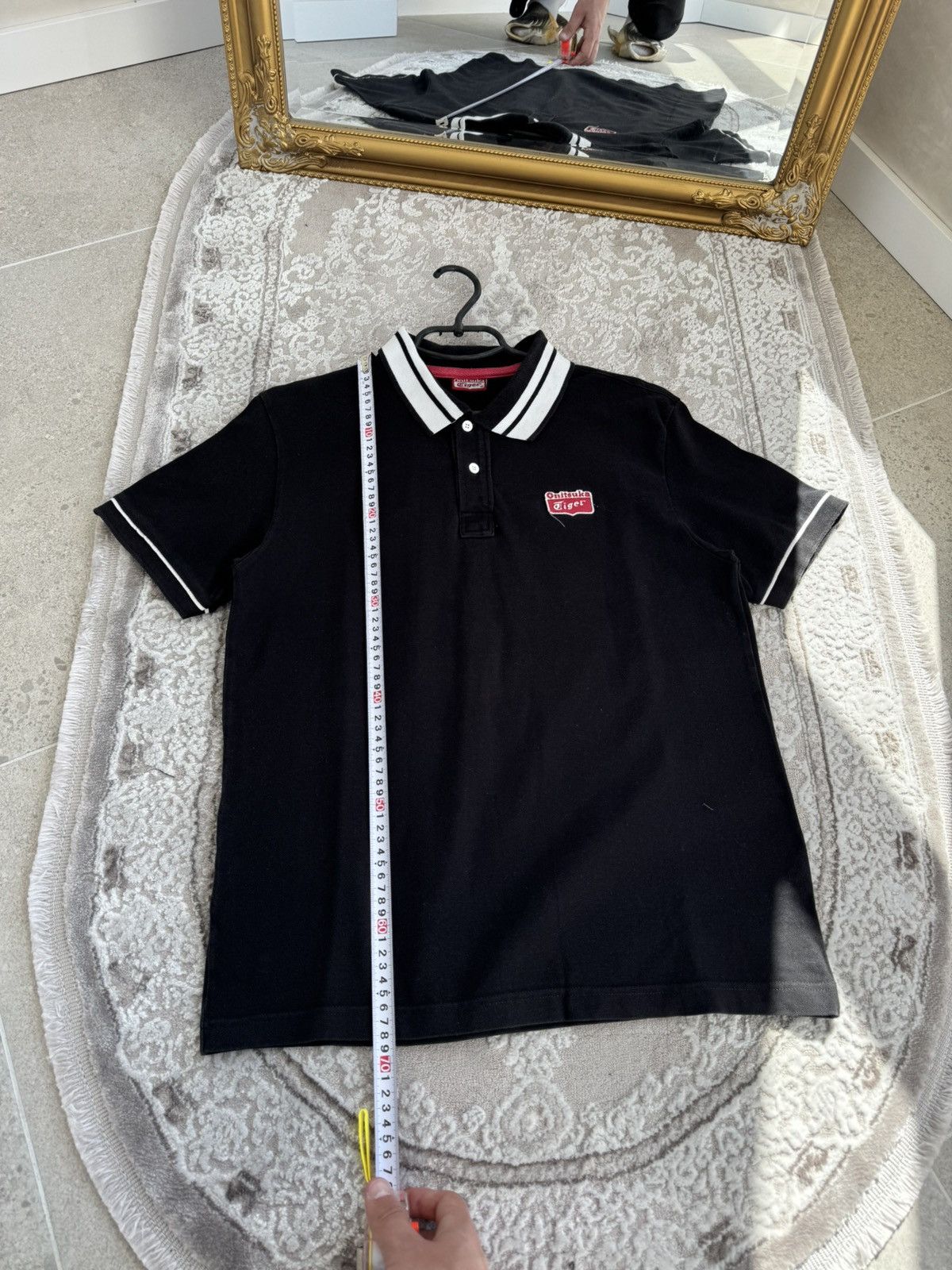 Onitsuka Tiger Vintage Asics Tiger Onitsuka Black Japan Polo Shirt Size US M / EU 48-50 / 2 - 6 Thumbnail