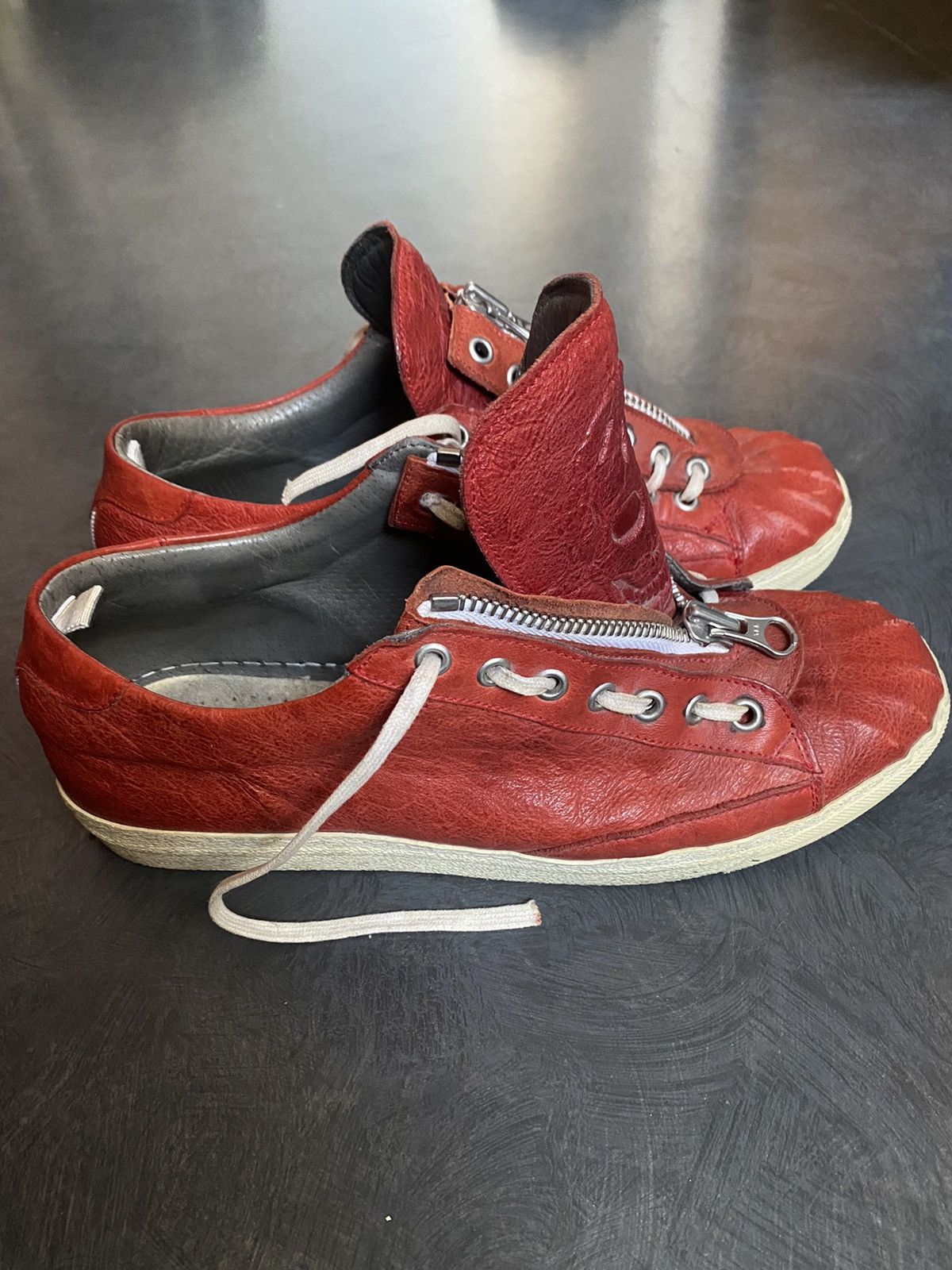 Alexander McQueen ARCHIVE 2005 Alexander McQueen Leather « Skull » Sneakers Size US 8.5 / EU 41-42 - 3 Thumbnail