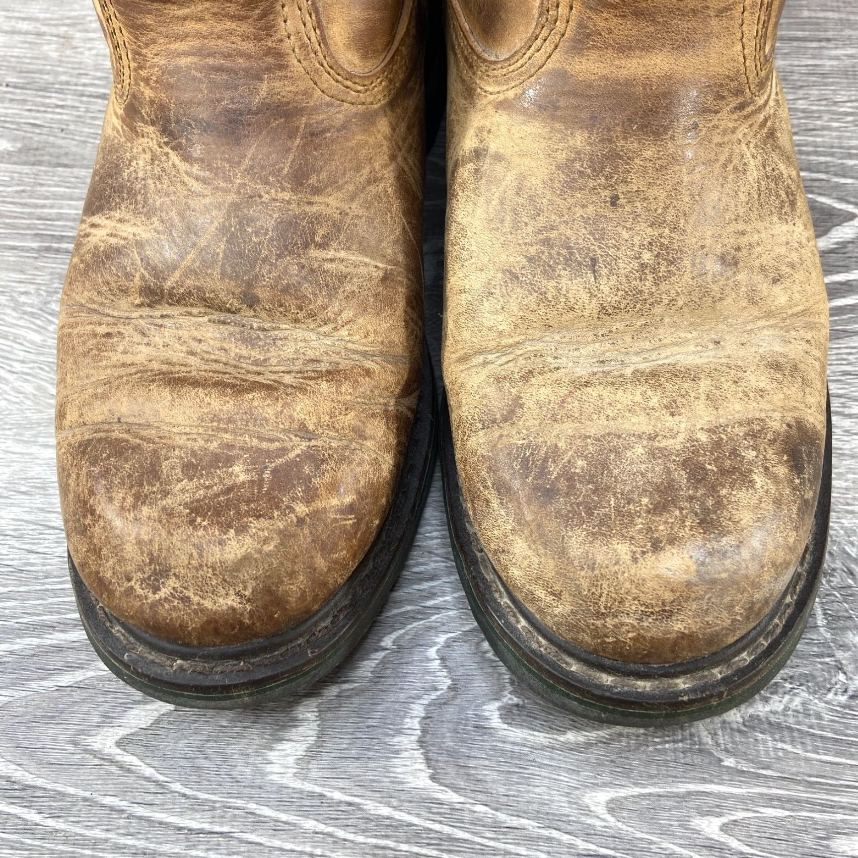 John Deere Dan Post John Deere Brown Leather Round Toe Ropers Cowboy Boots Mens Size 9 W Size US 9 / EU 42 - 4 Thumbnail