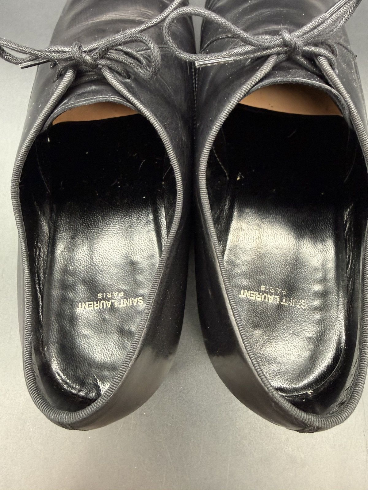 Saint Laurent Paris SAINT LAURENT PARIS — Black Leather Derby | EU 44.5 Size US 11.5 / EU 44-45 - 9 Thumbnail