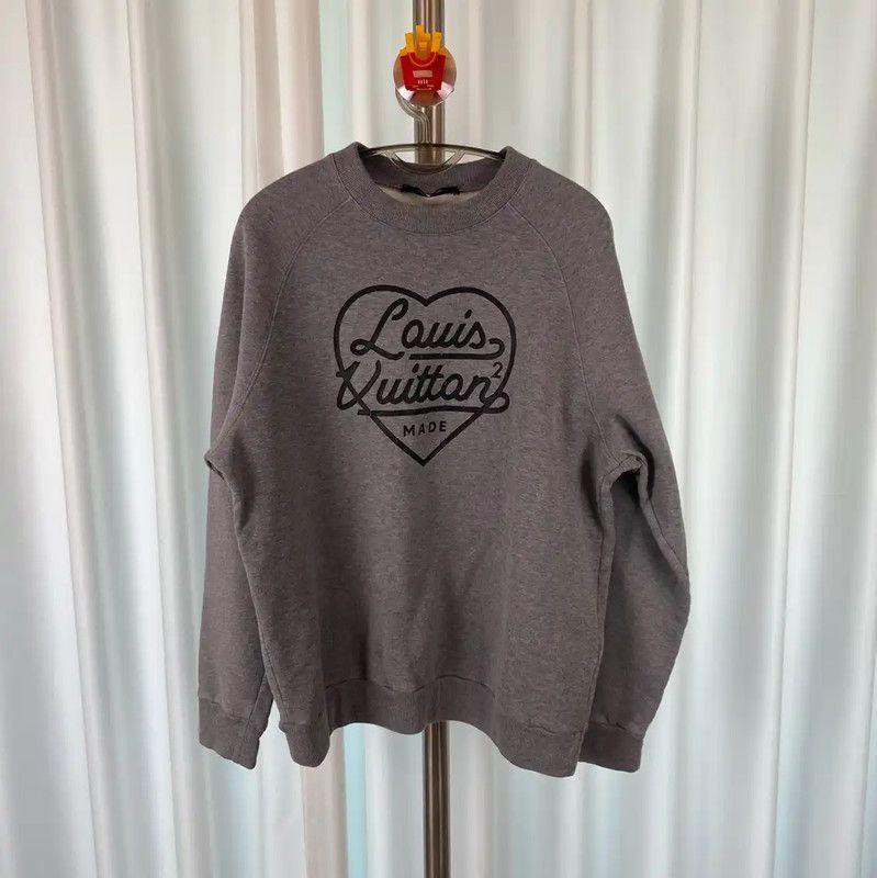 Louis Vuitton Louis Vuitton Gray Cotton Men's Sweatshirt 0089 Size US L / EU 52-54 / 3 - 1 Thumbnail