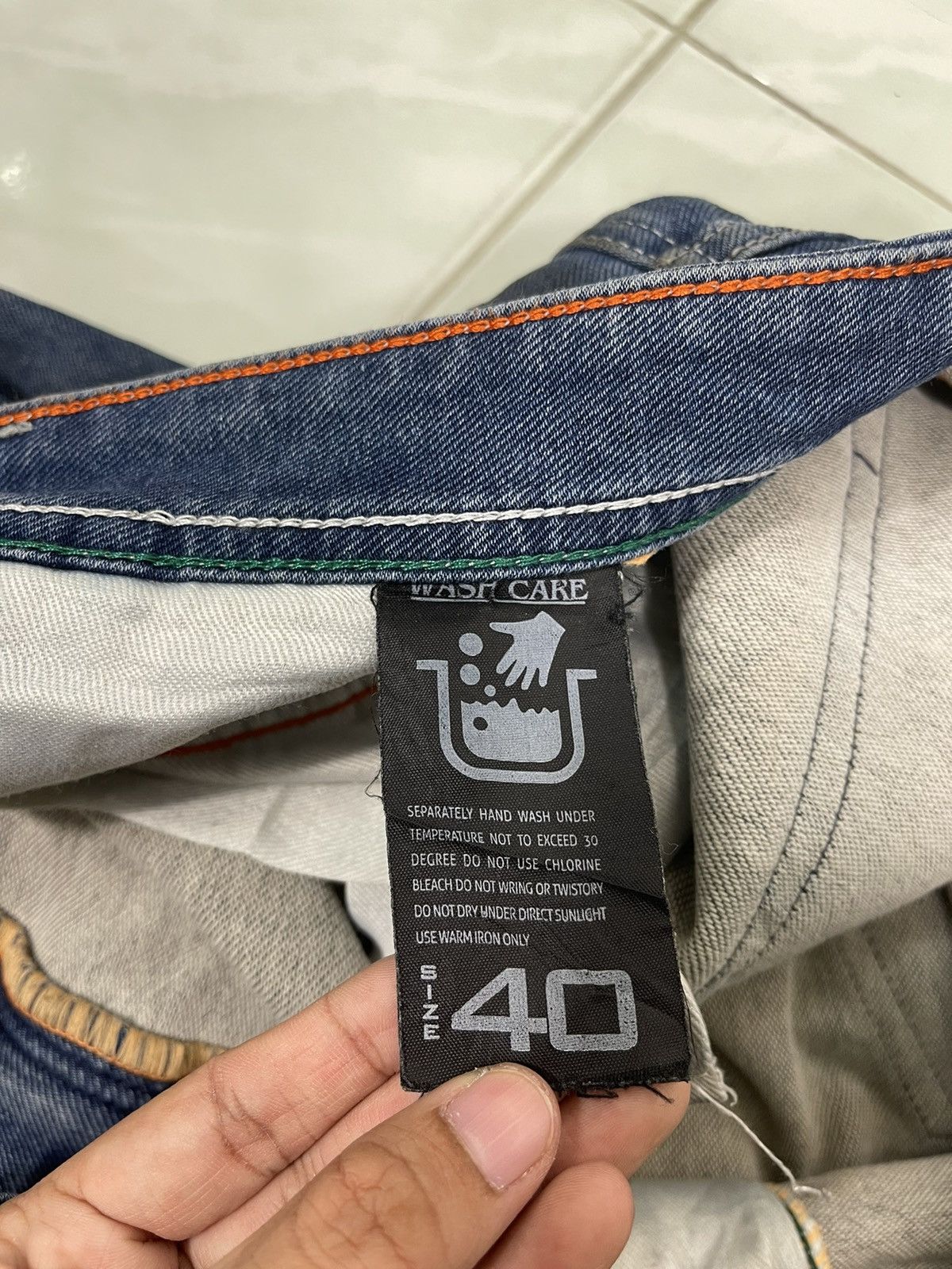 If Six Was Nine Wrangler Stone Wash Zipper Fly Denim Jeans W40 Size US 40 / EU 56 - 17 Thumbnail