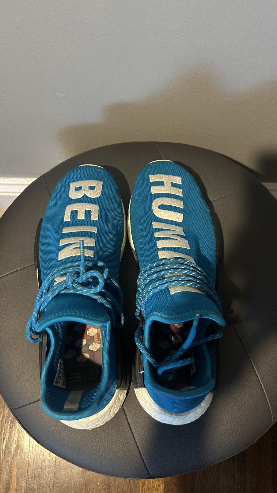Adidas × Human Made Adidas Pharrell x Human Race NMD “Human Being” Blue Size US 10 / EU 43 - 9 Thumbnail