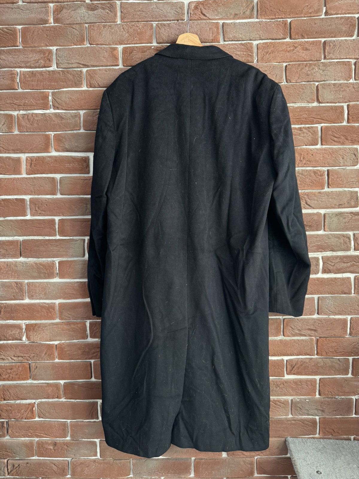 Hugo Boss Vintage HUGO BOSS Wool Over Coat Loro Piana Fabric L Black Size US L / EU 52-54 / 3 - 2 Thumbnail