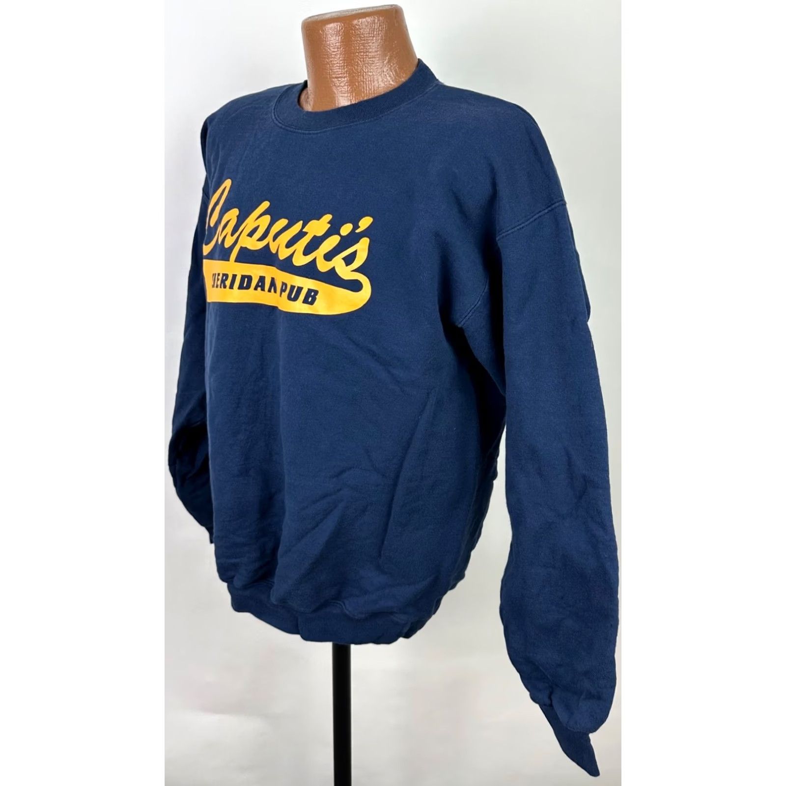 Hanes VINTAGE Hanes Sweatshirt Shirt Unisex Medium Navy Blue 90s Grunge Retro Pullover Crew Neck (Mens) Size US M / EU 48-50 / 2 - 4 Thumbnail