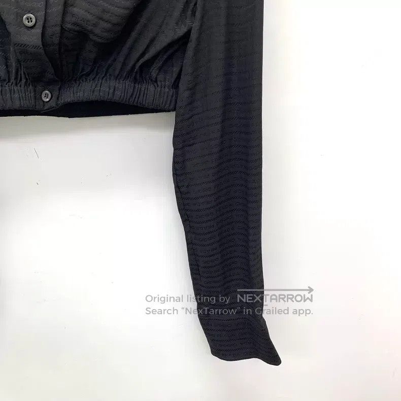 Prada Prada 22 black striped logo letter full-print mulberry sil Size XS / US 0-2 / IT 36-38 - 4 Thumbnail