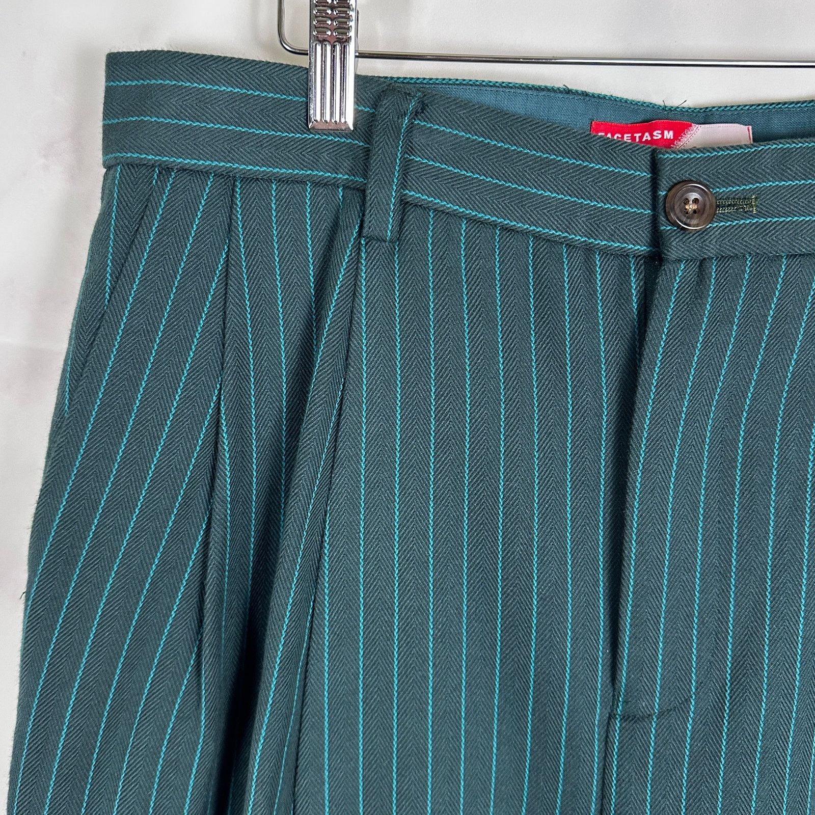 Facetasm Coca-Cola Green Two Tuck Stripe Pants Size US 32 / EU 48 - 5 Thumbnail