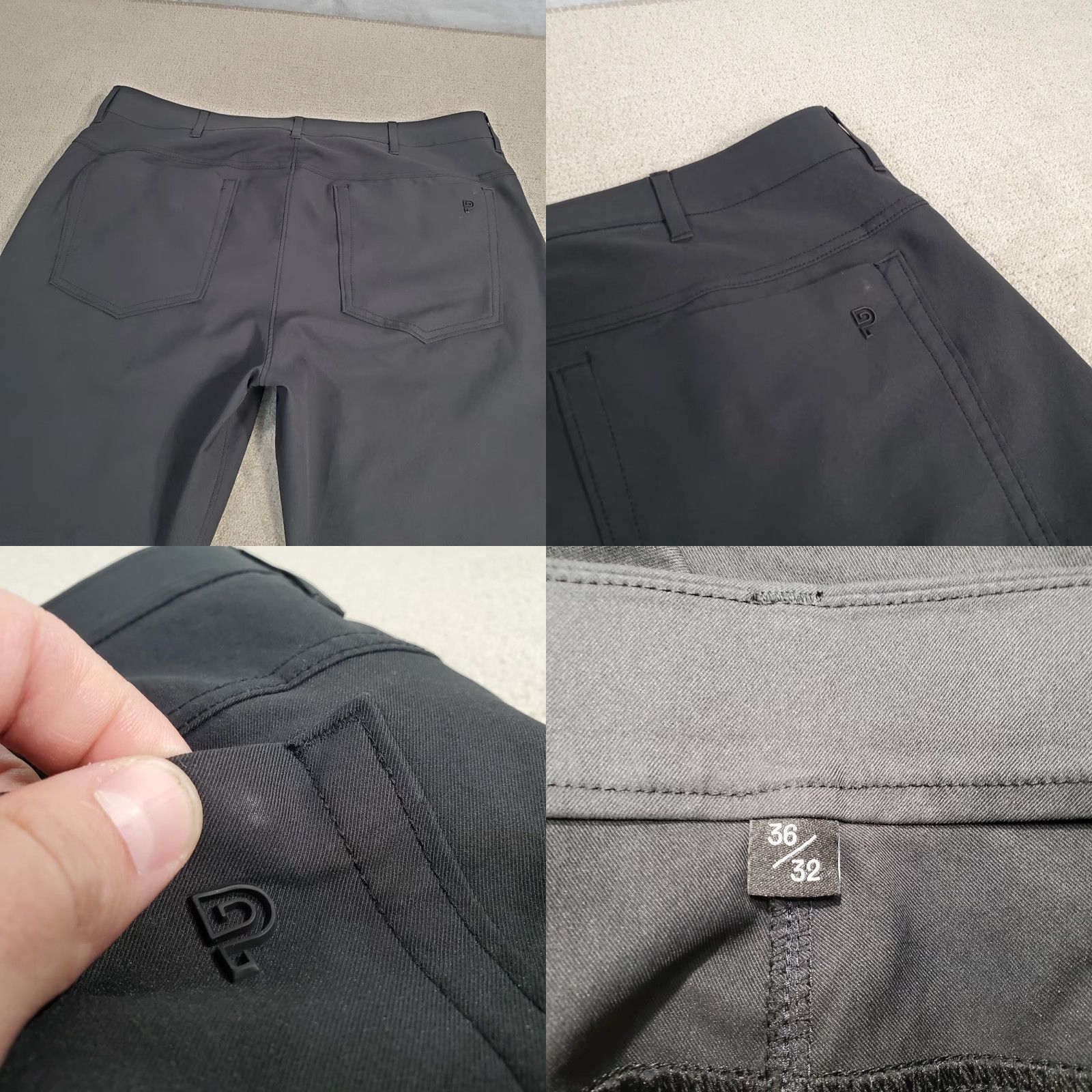 Vintage Public Rec Pants Mens 36x32 Black Straight Performance Lightweight Stretch Tech Chino Pockets Regular Inseam 32 Mens Size US 36 / EU 52 - 8 Thumbnail