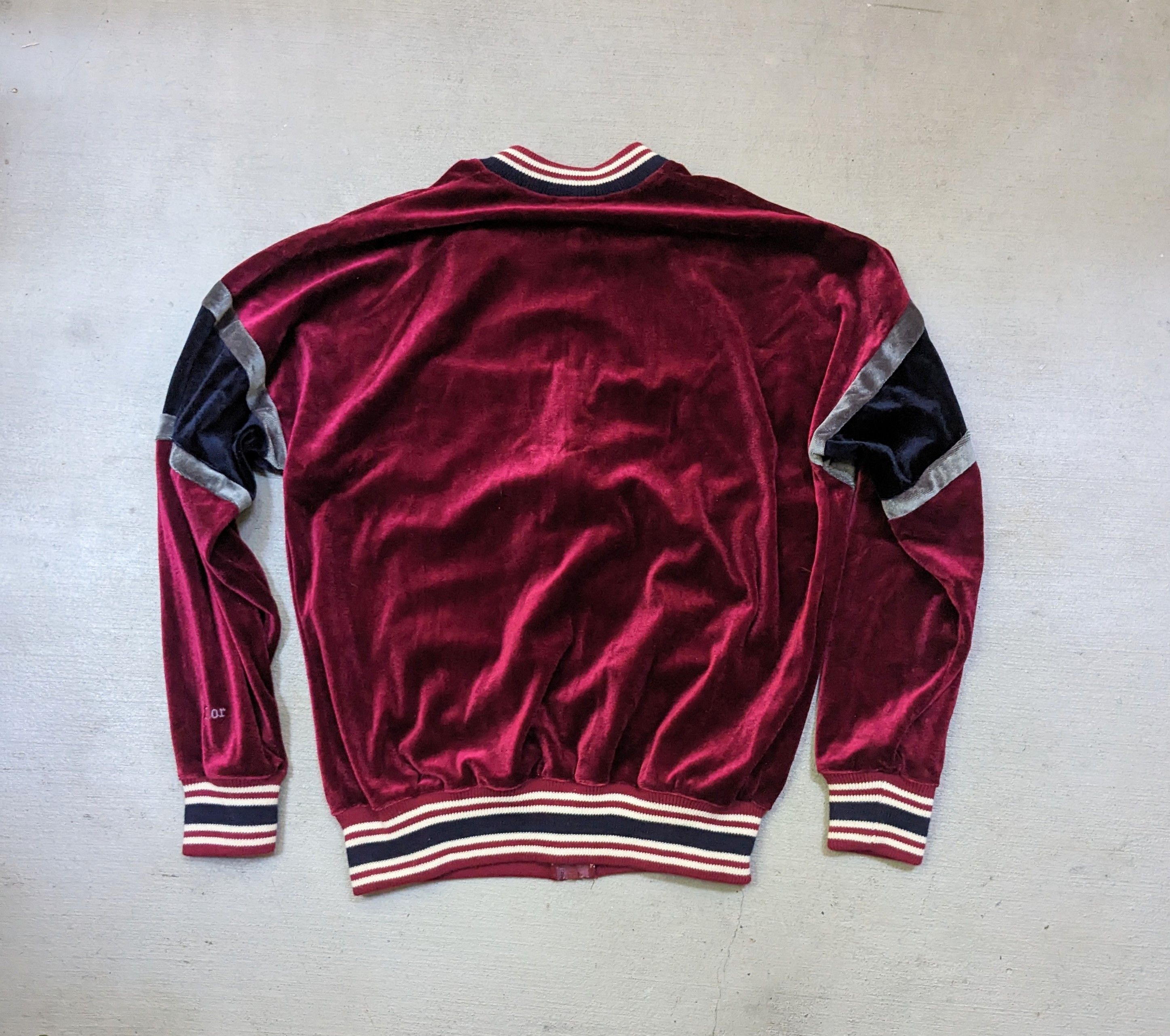 Christian Dior Monsieur Vintage Christian Dior Velvet Zip Up Shirt Medium Burgundy Size US M / EU 48-50 / 2 - 8 Thumbnail