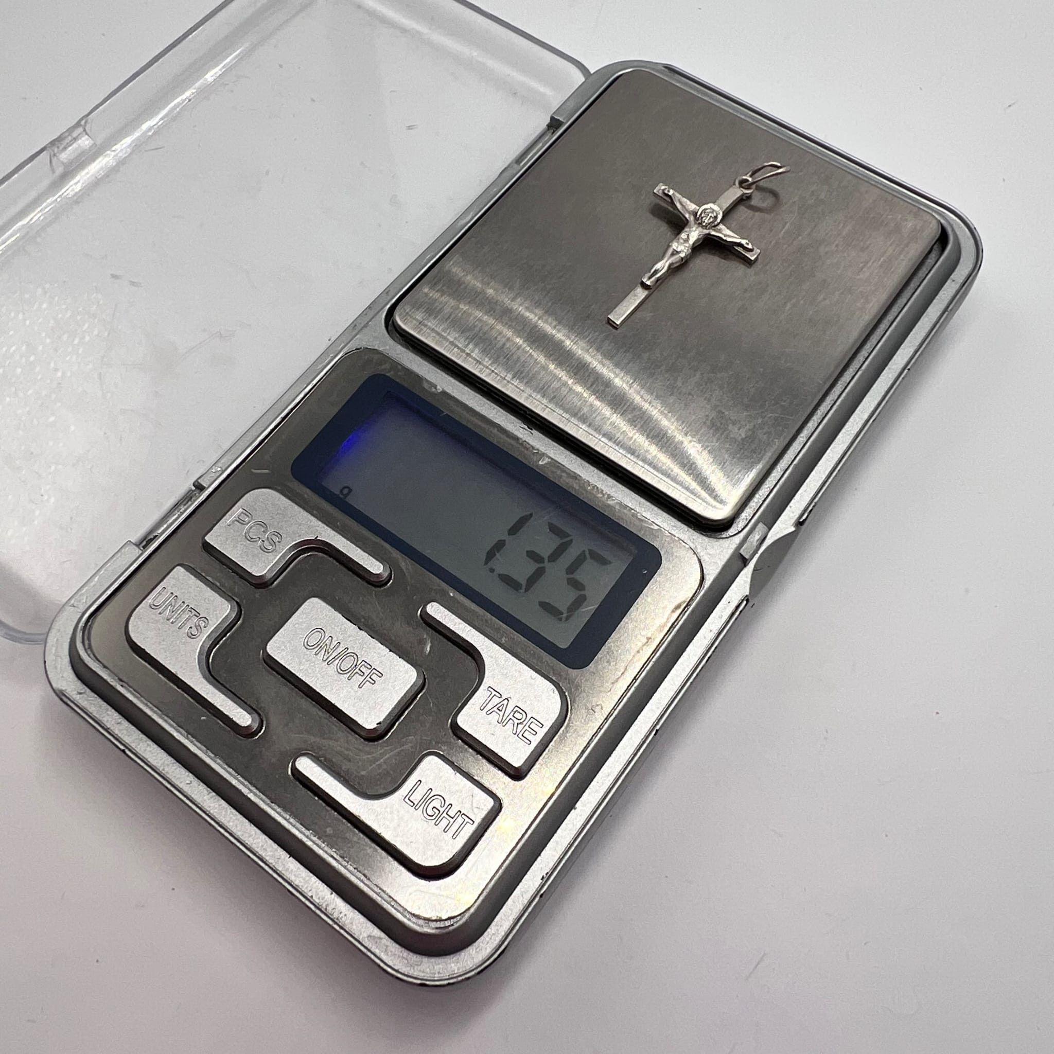 Vintage Solid 925 Sterling Silver Jesus Cross Pendant 1.35g Size ONE SIZE - 9 Thumbnail
