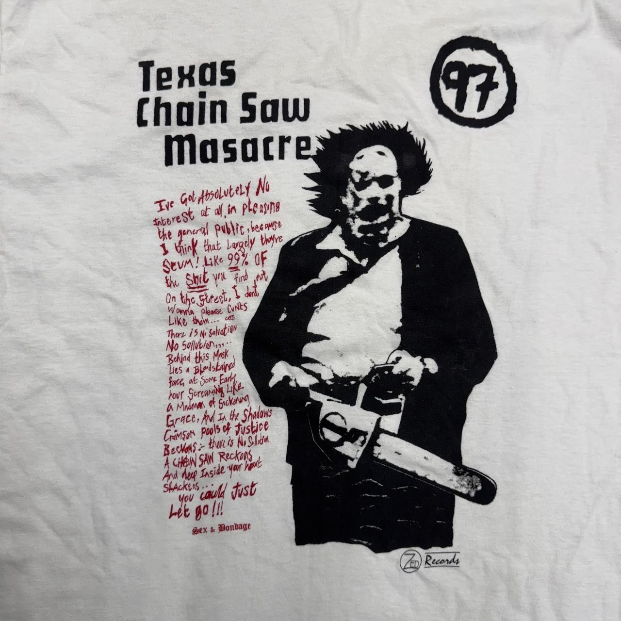 Hanes 1997 Texas Chainsaw Massacre vintage horror movie shirt Size US XL / EU 56 / 4 - 2 Thumbnail