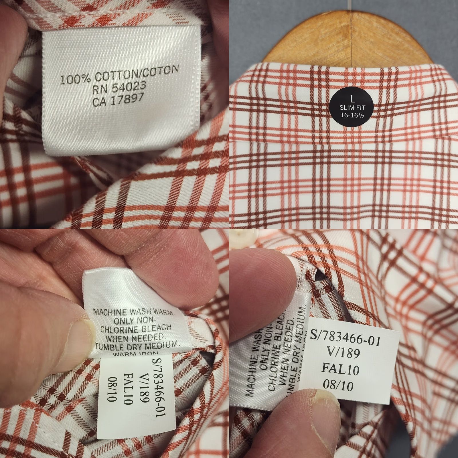 Banana Republic Banana Republic Mens Shirt Large Slim Fit Long Sleeve Button-Up Orange Geometric Shirt Mens L Orange Geometric Fall Spring Winter Button-Up Size US L / EU 52-54 / 3 - 8 Thumbnail
