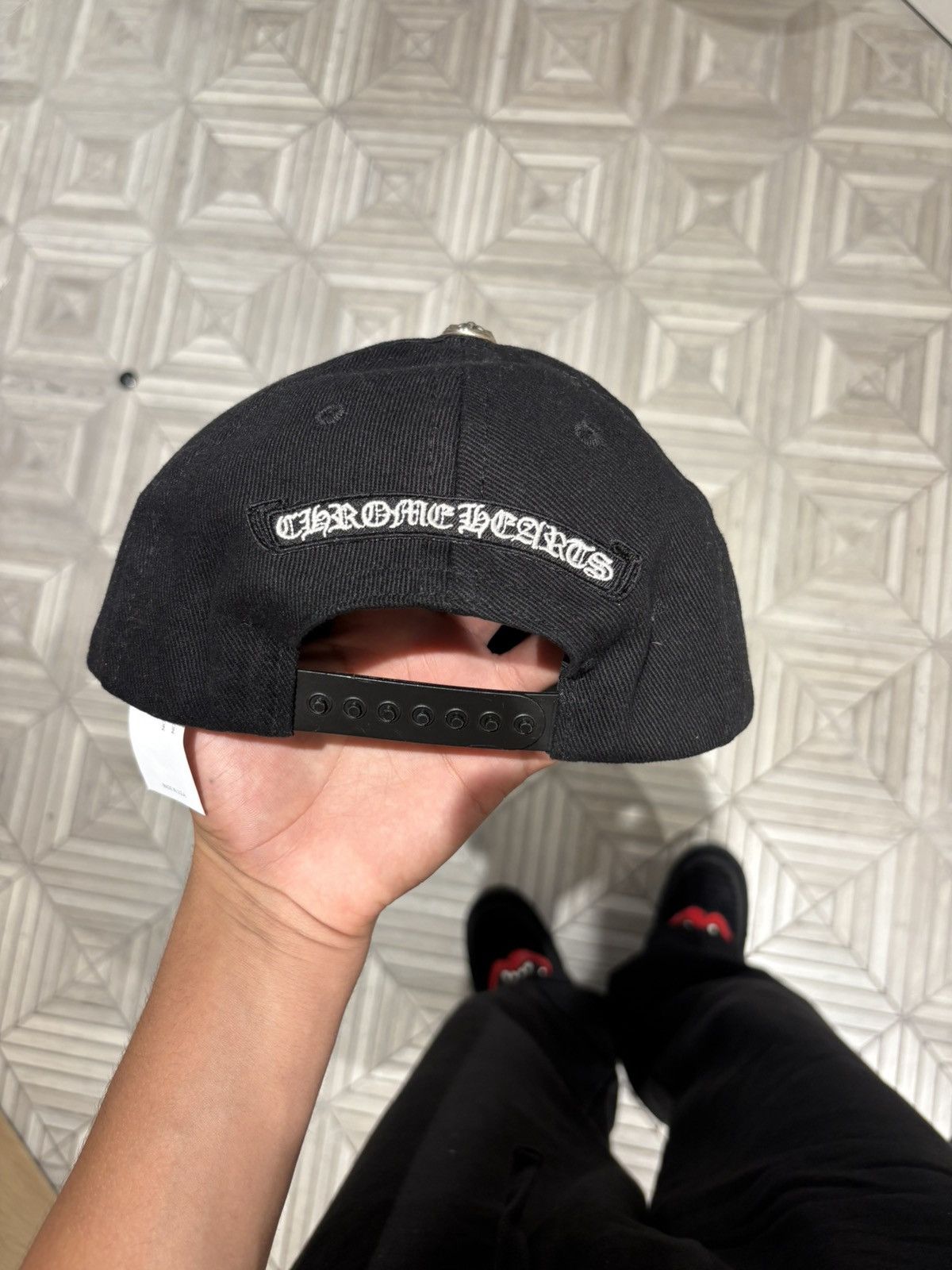 Chrome Hearts Chrome Hearts cross waxed denim hat Size ONE SIZE - 4 Thumbnail