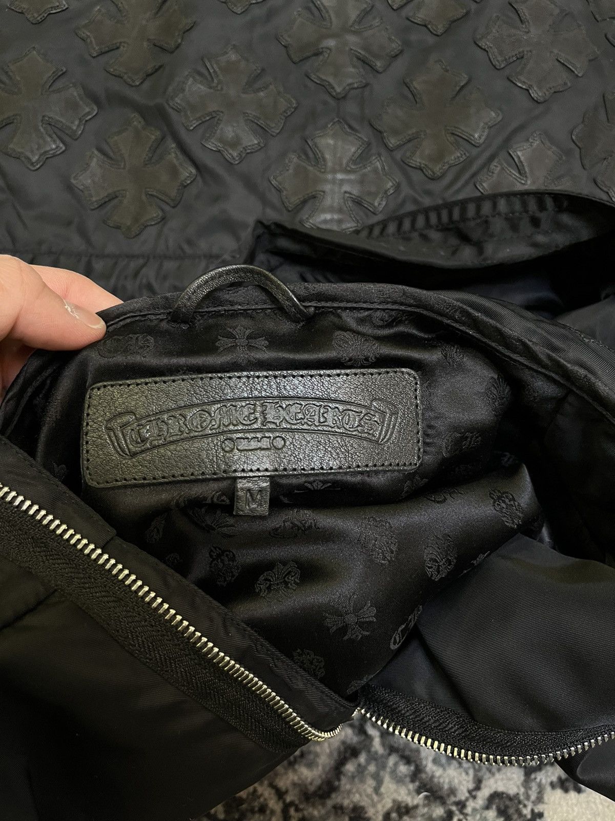 Chrome Hearts NEW CHROME HEARTS FLOODED LEATHER PATCH PARKA Size US S / EU 44-46 / 1 - 5 Thumbnail