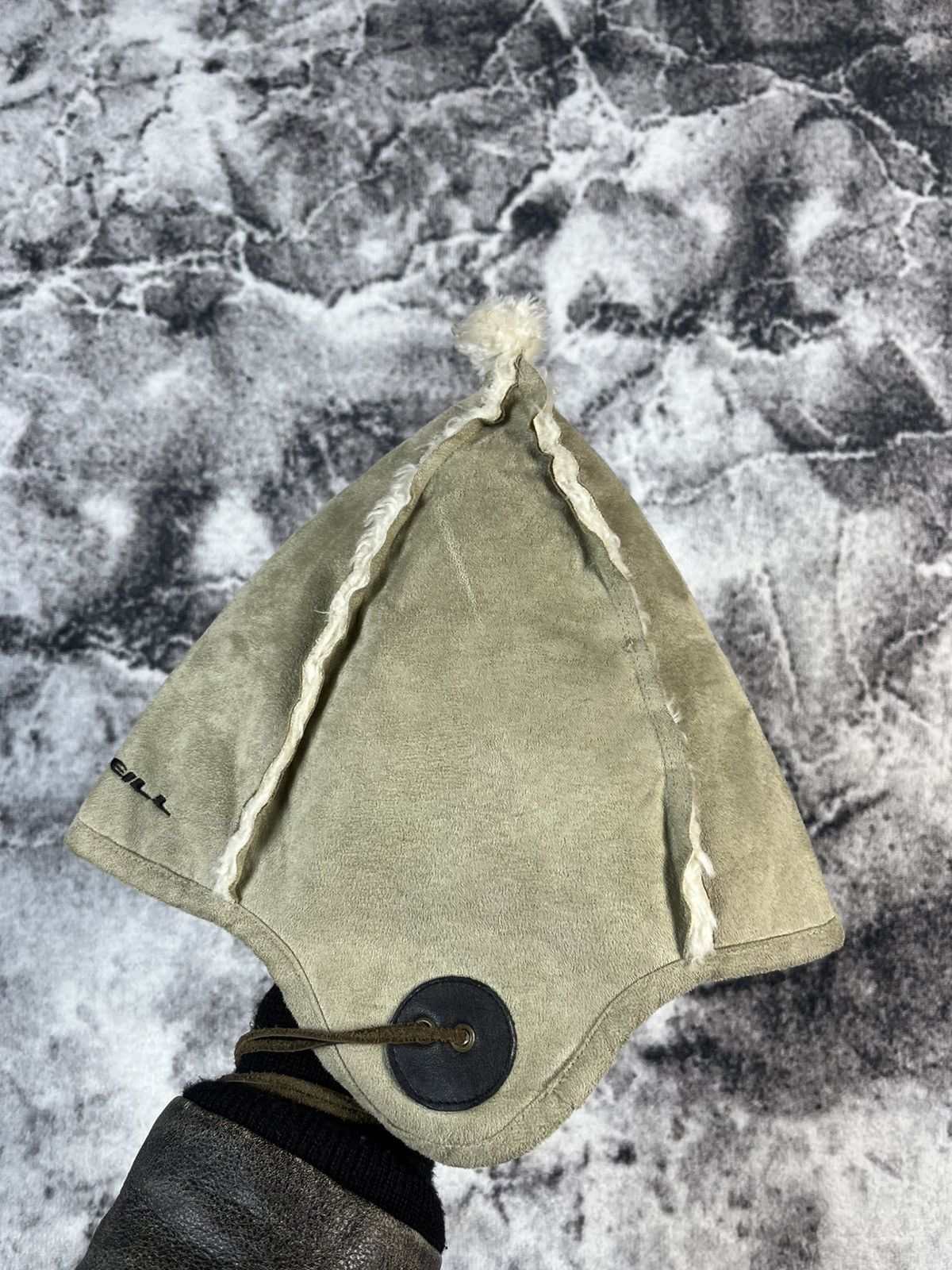O'Neill O’Neill Aviator Shearling Winter Hat Beige Olive Adjustable Size ONE SIZE - 4 Thumbnail