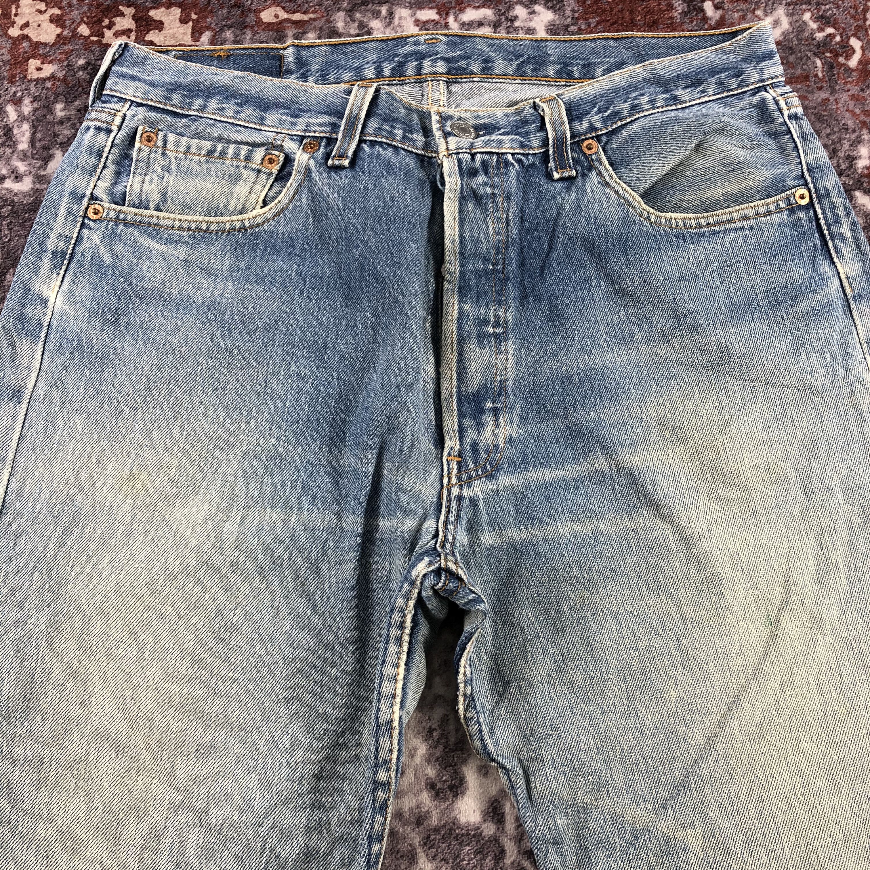 Levi's Vintage 90s Blue Wash Levis 501 Jeans-JM2934 Size US 33 - 3 Thumbnail