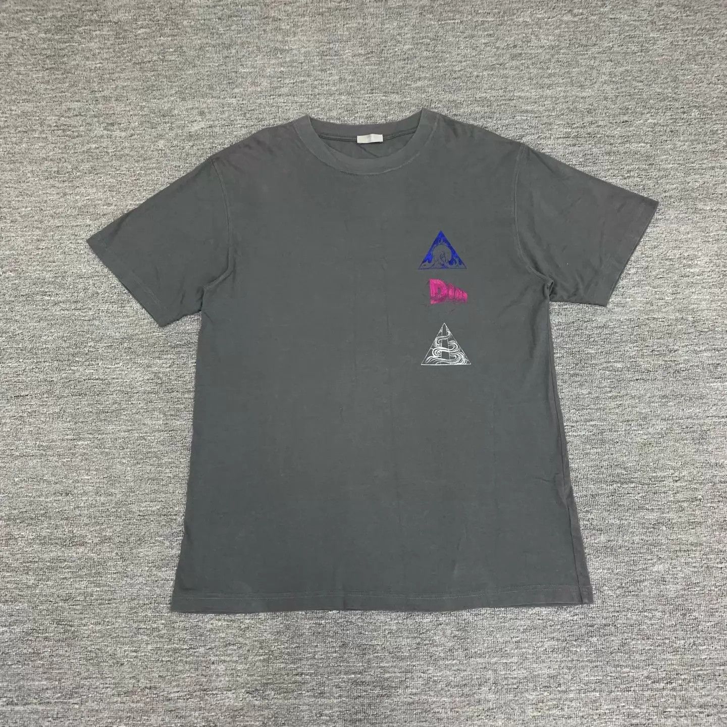 Dior Dior Gray Space Doodle Tee L 98N Washed Distressed Size US L / EU 52-54 / 3 - 1 Thumbnail
