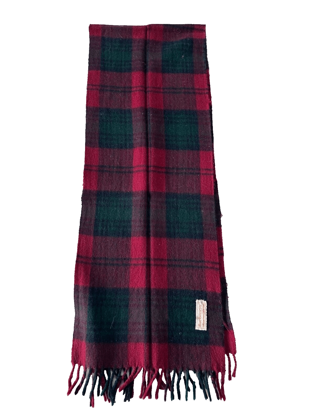 Burberry Burberrys Vintage Unisex Scarf Red 100% Cashmere Size ONE SIZE - 5 Thumbnail