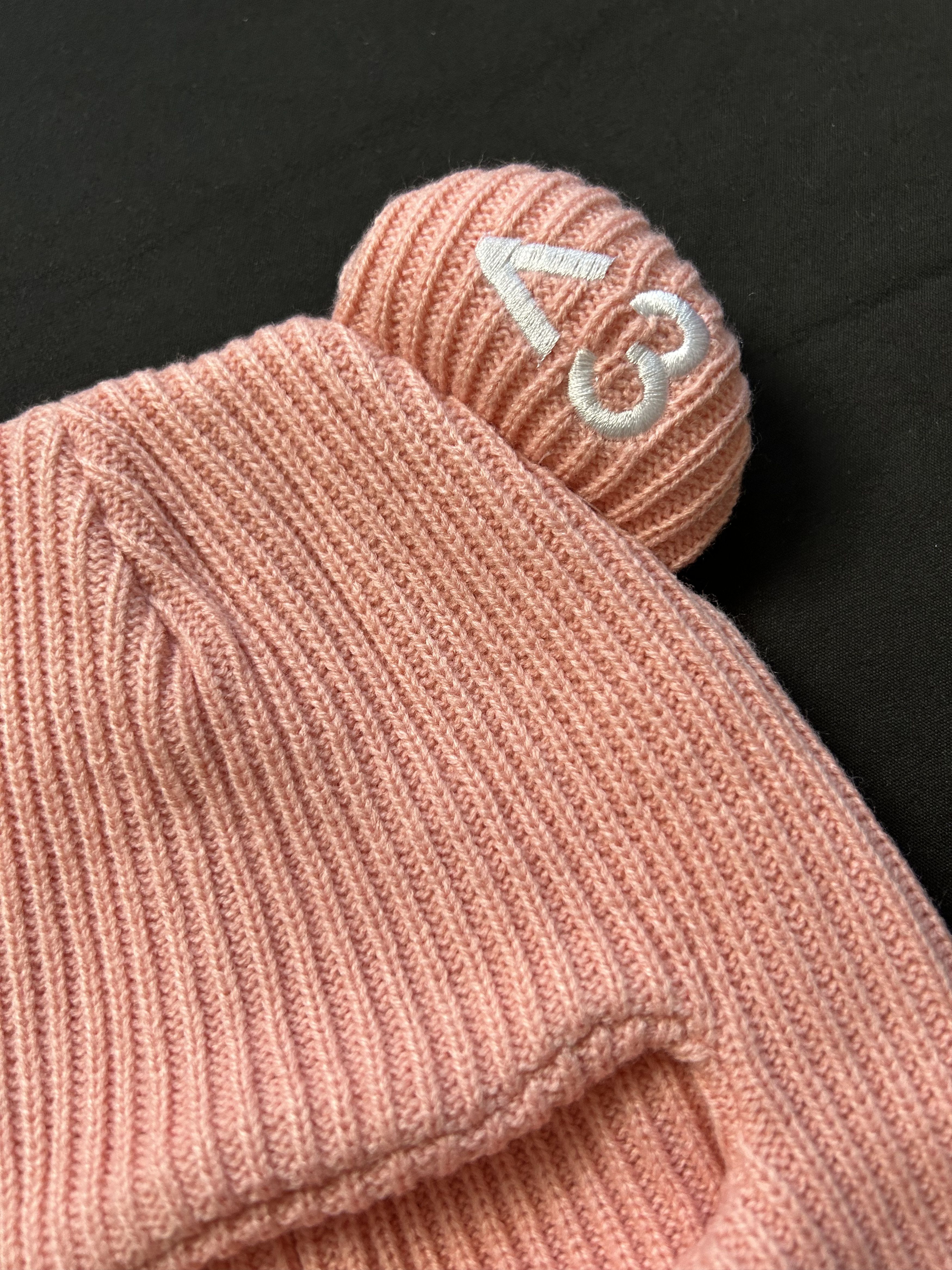 Japanese Brand Rare Box Boys Retro Hearts Pink Balaclava Ski Mask OS Size ONE SIZE - 3 Thumbnail