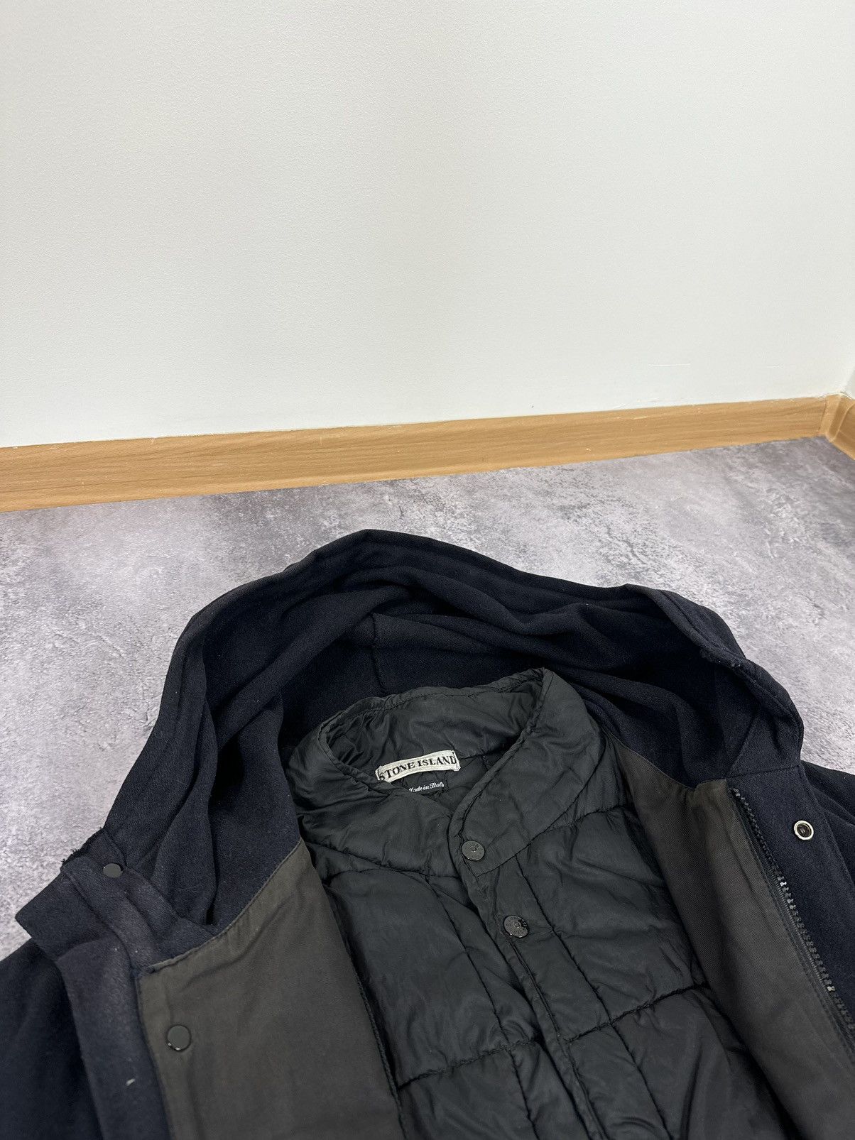 Massimo Osti Vintage 1998 Stone Island Archival Wool Hooded Long Coat Size US XL / EU 56 / 4 - 19 Thumbnail