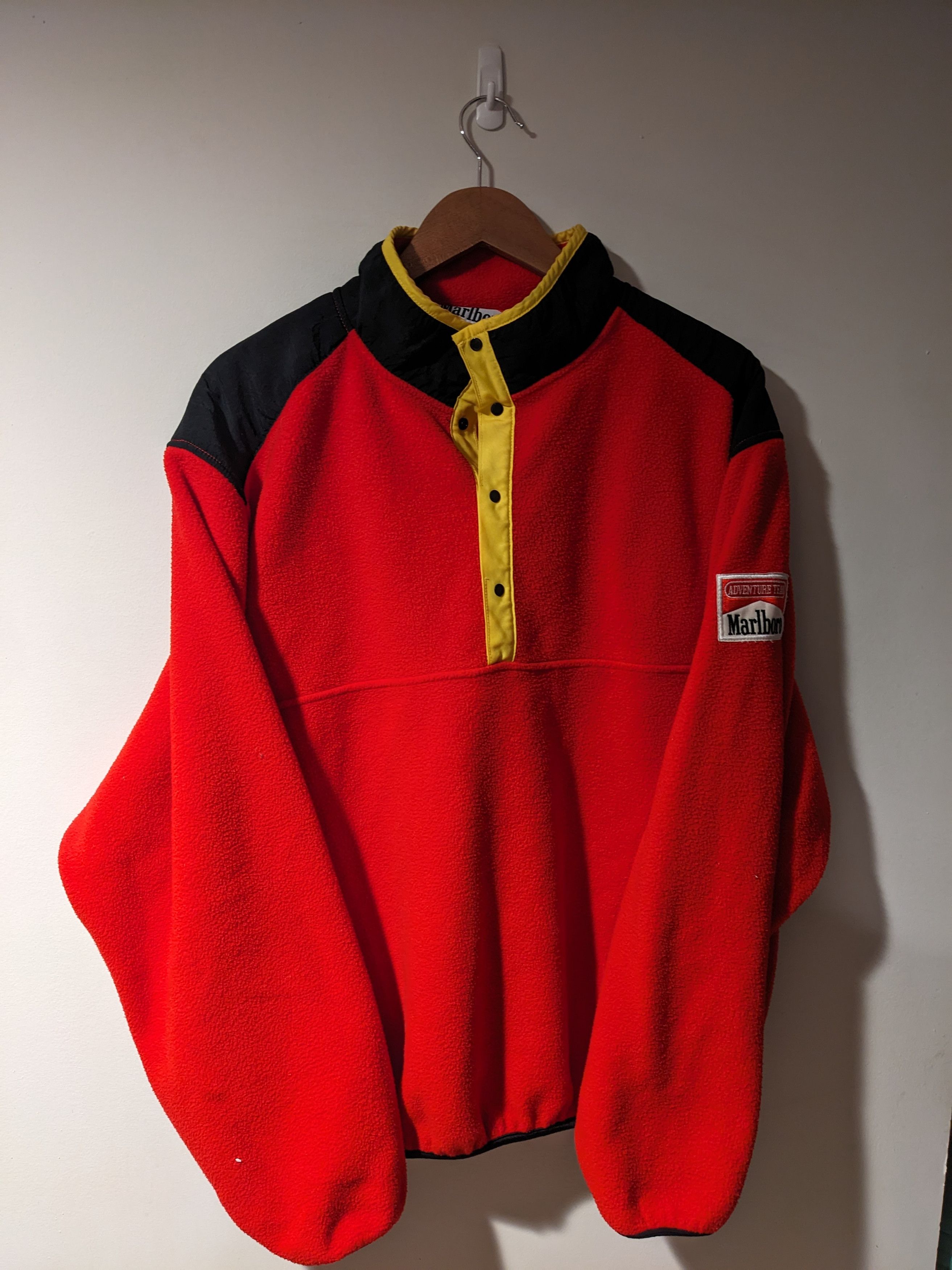 Marlboro × Vintage Vintage 90s Marlboro Cigarettes X-Large Fleece Snap Jacket Size US XL / EU 56 / 4 - 1 Thumbnail