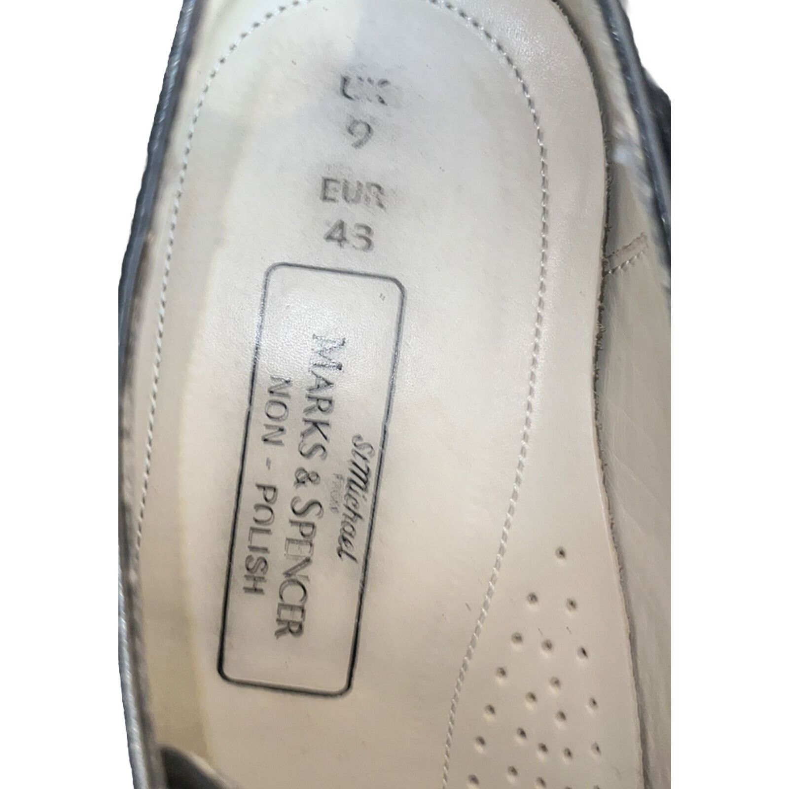 Marks & Spencer Mens St Michael Marks & Spencer Black Leather Oxford 10 US Size US 10 / EU 43 - 3 Thumbnail