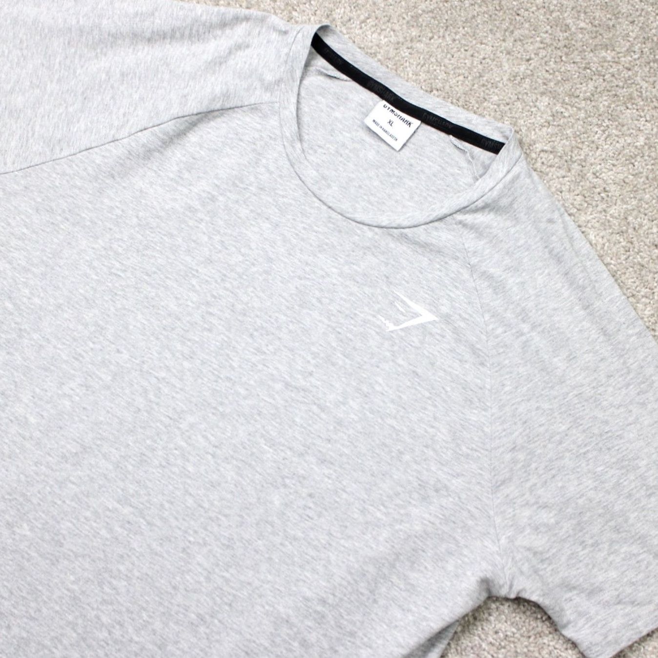 Gymshark Gymshark Shirt Mens XL Gray Critical 2.0 Cotton/Poly Stretch Short Sleeve T-Shirt Regular Fit Classic Activewear Crew Neck Logo Size US XL / EU 56 / 4 - 2 Thumbnail